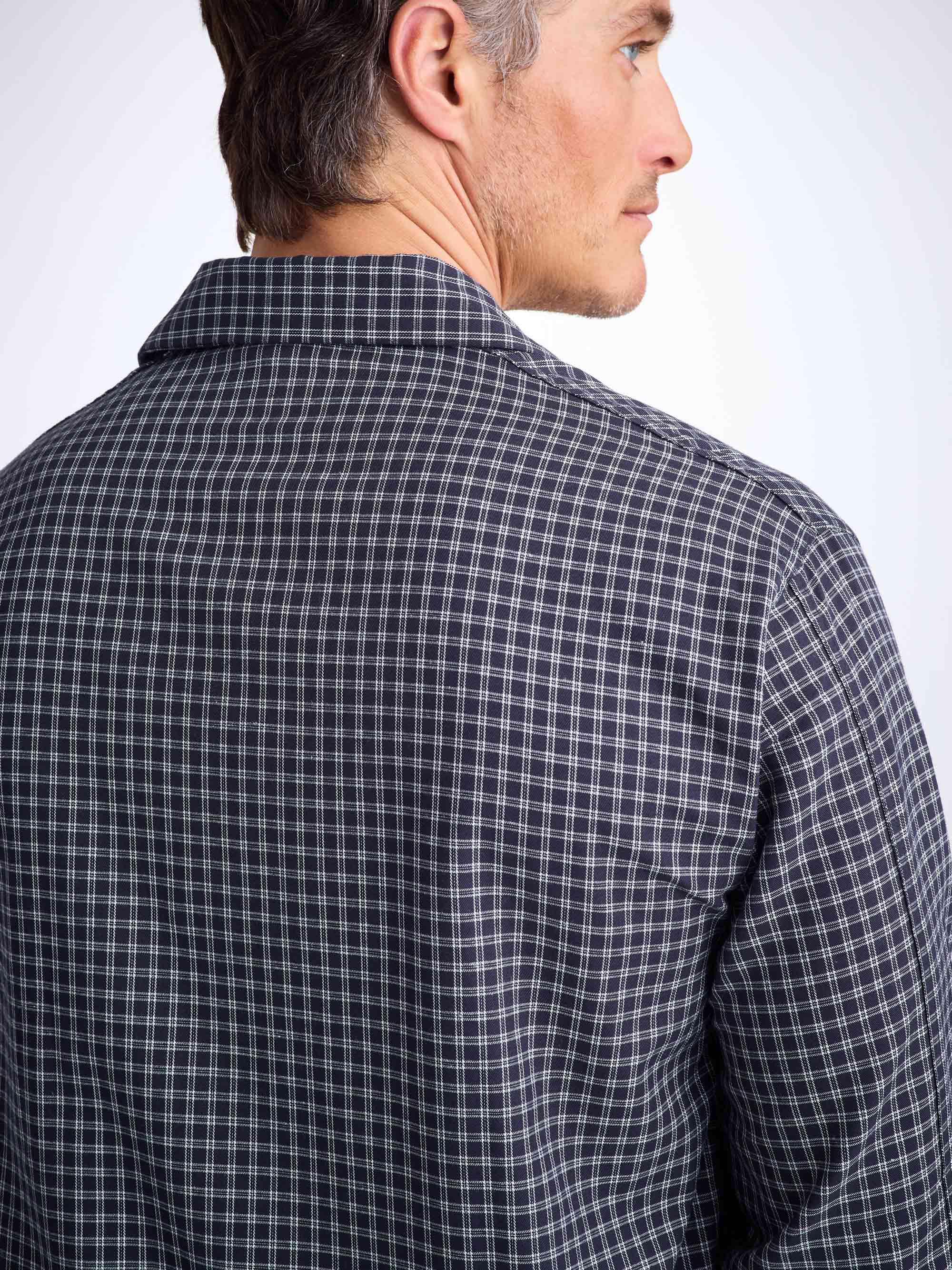 Men's Classic Fit Pyjamas Braemar 32 Brushed Cotton Navy