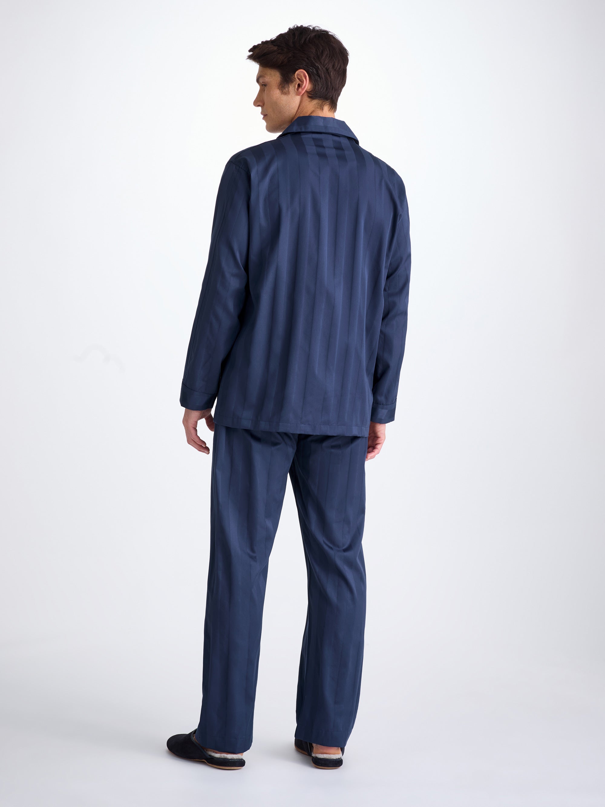 Men's Classic Fit Pajamas Lingfield Cotton Navy