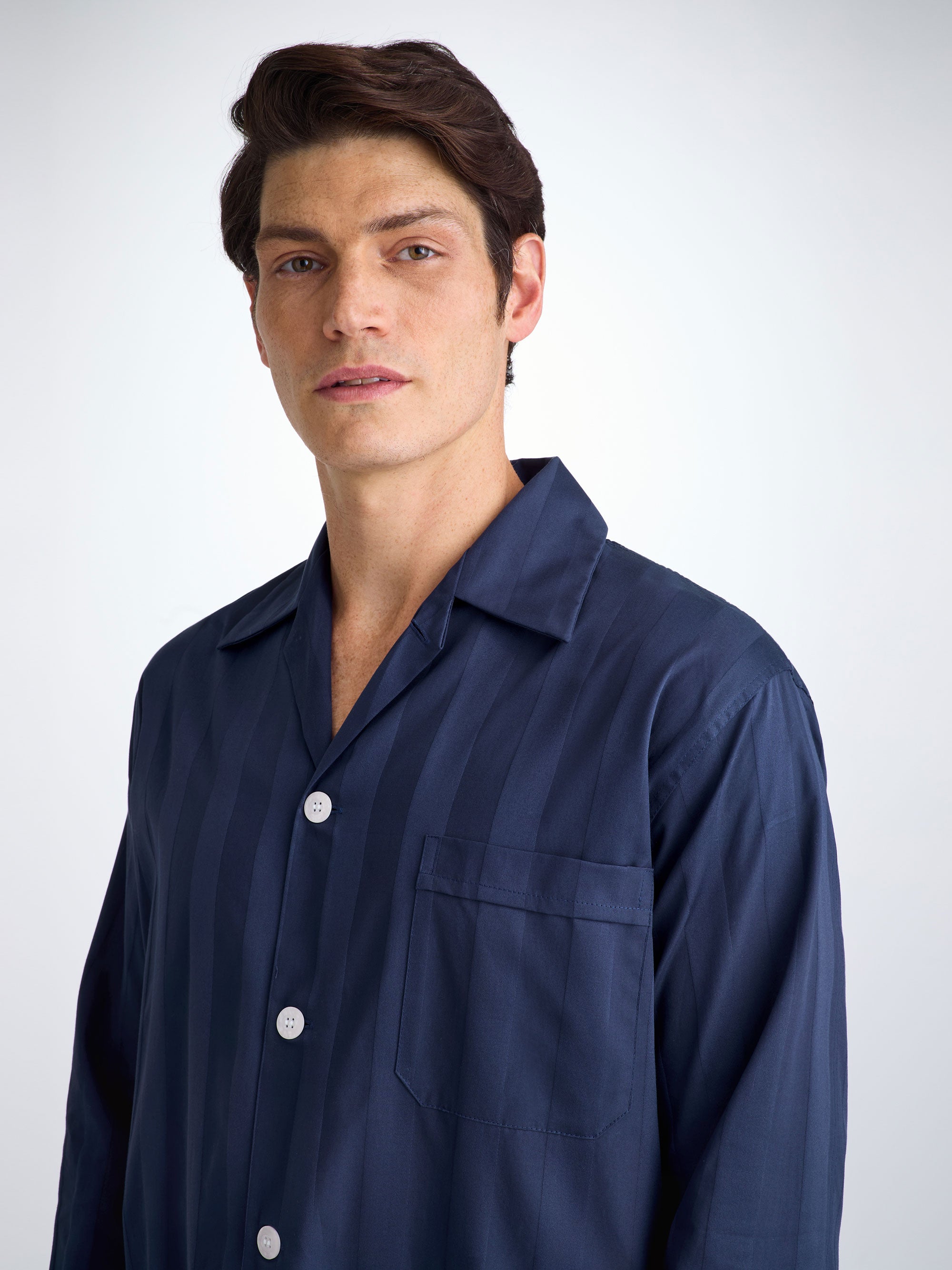 Men's Classic Fit Pajamas Lingfield Cotton Navy