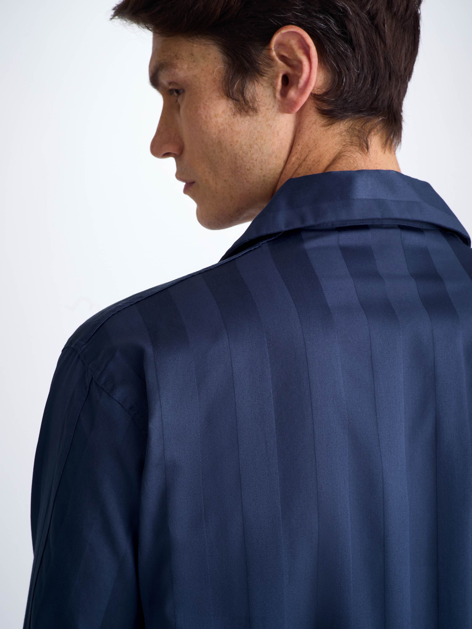 Men's Classic Fit Pajamas Lingfield Cotton Navy