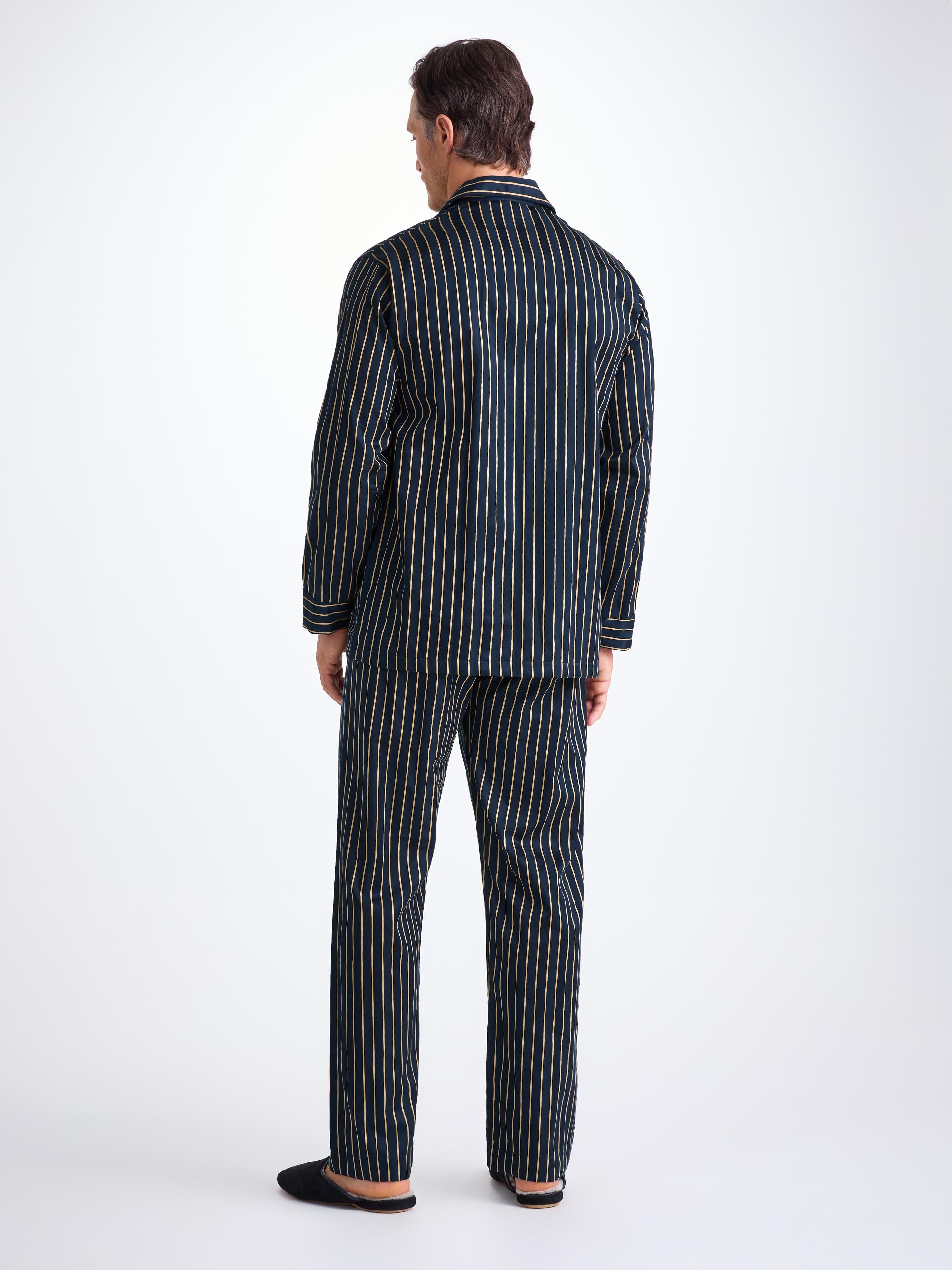 Men's Classic Fit Pyjamas Royal 224 Cotton Navy