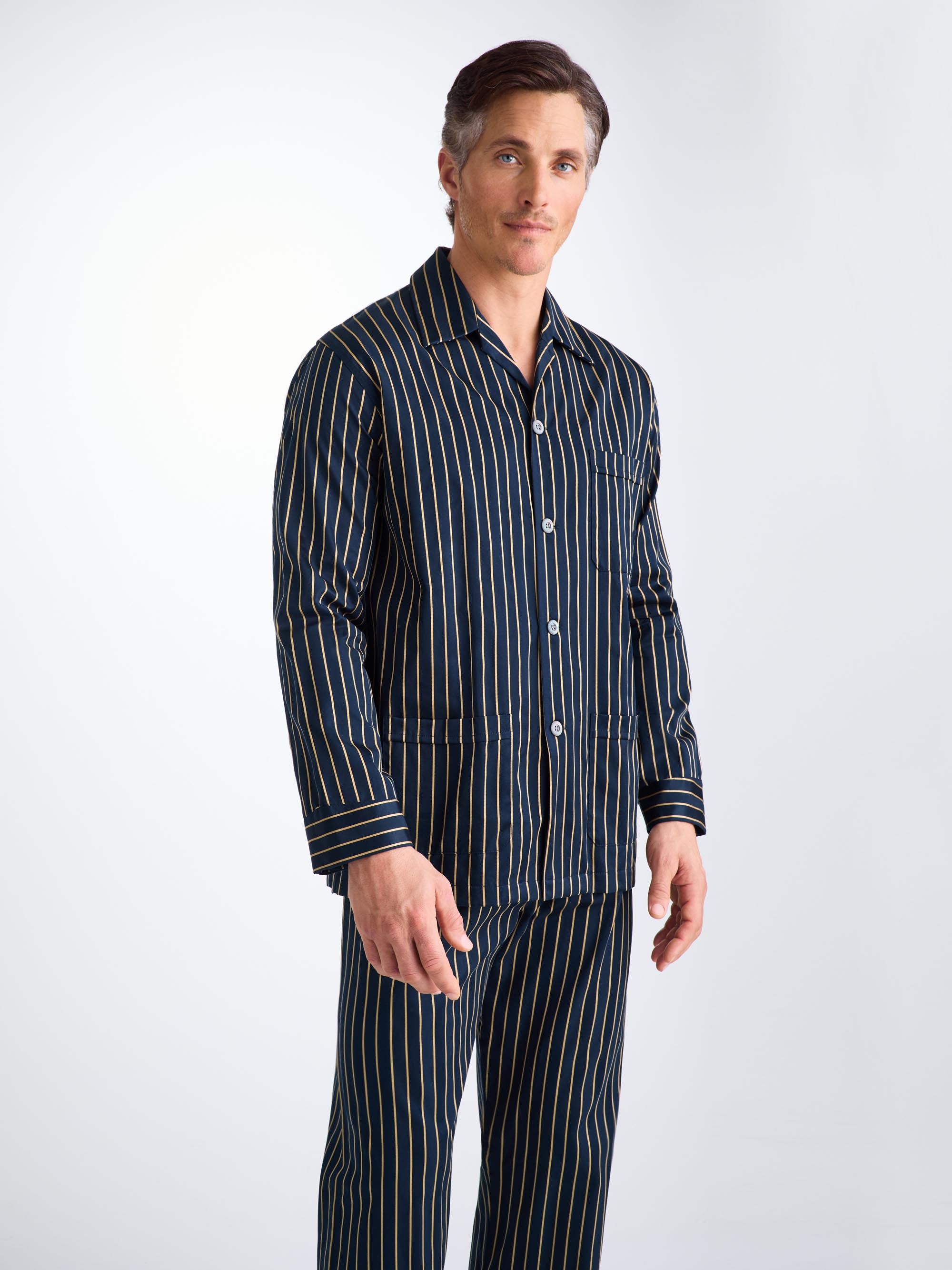 Men's Classic Fit Pajamas Royal 224 Cotton Navy