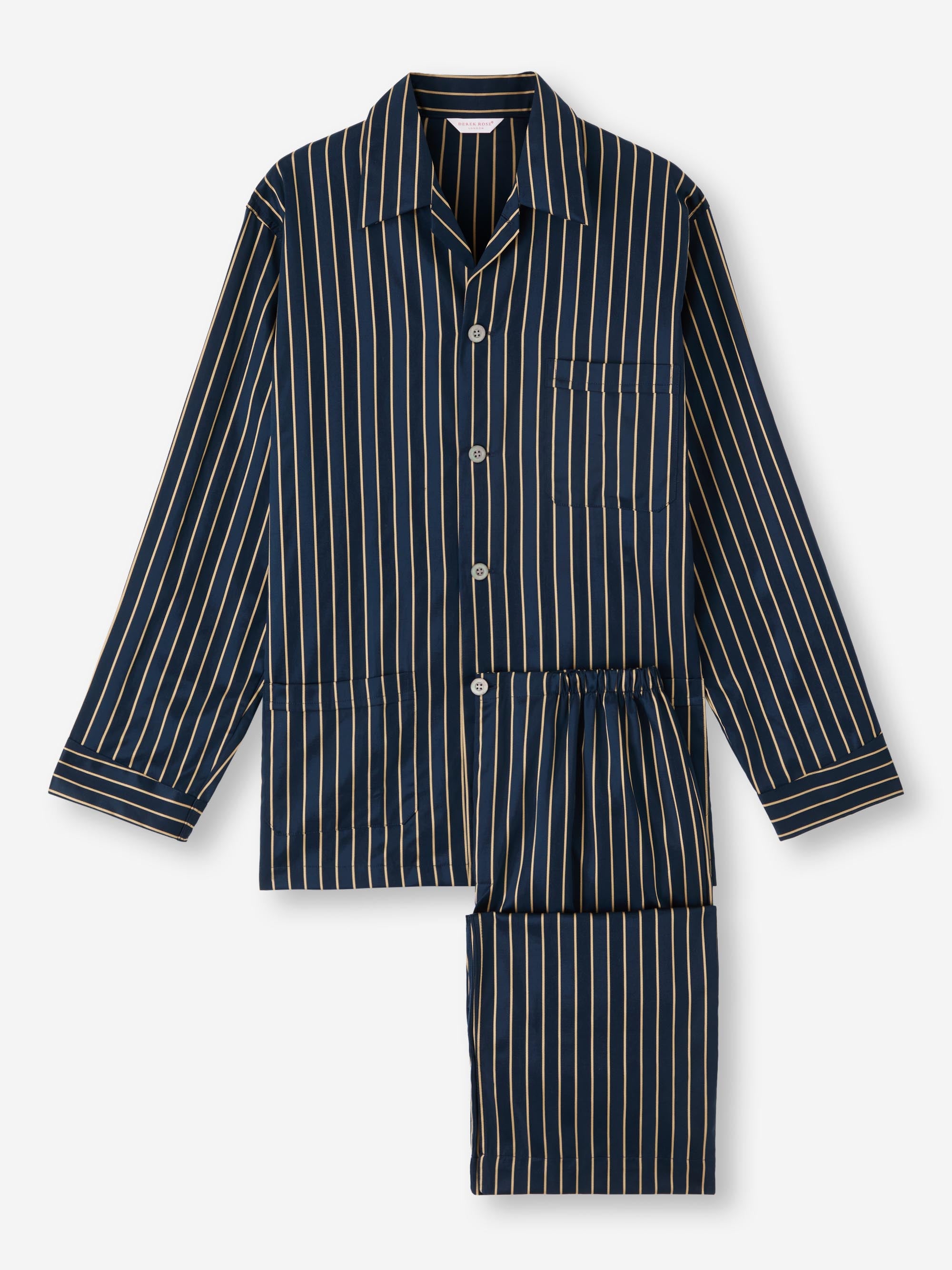 Men's Classic Fit Pajamas Royal 224 Cotton Navy