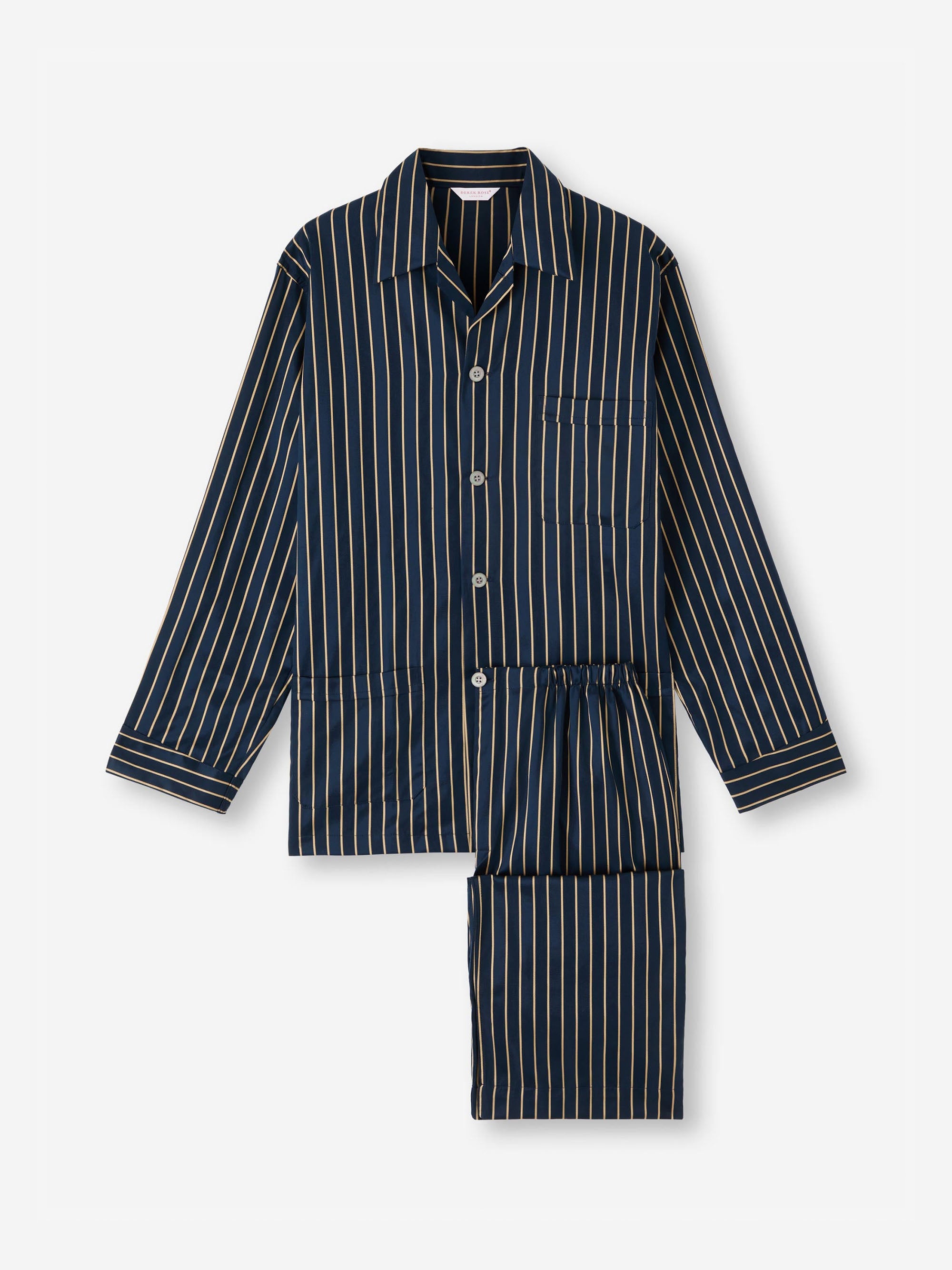Men's Classic Fit Pyjamas Royal 224 Cotton Navy