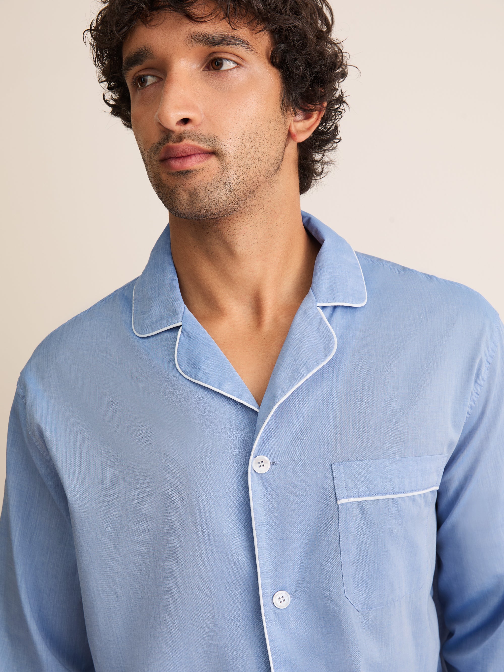 Amalfi Cotton Batiste Pyjamas Cornflower Blue
