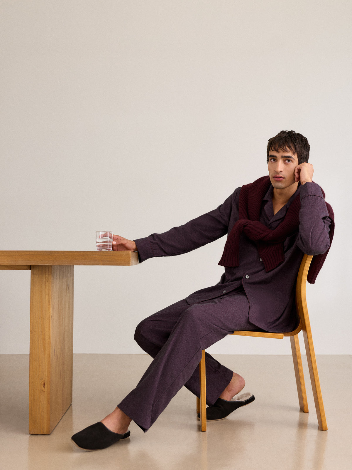 Arley Cotton Cashmere Pajamas Burgundy