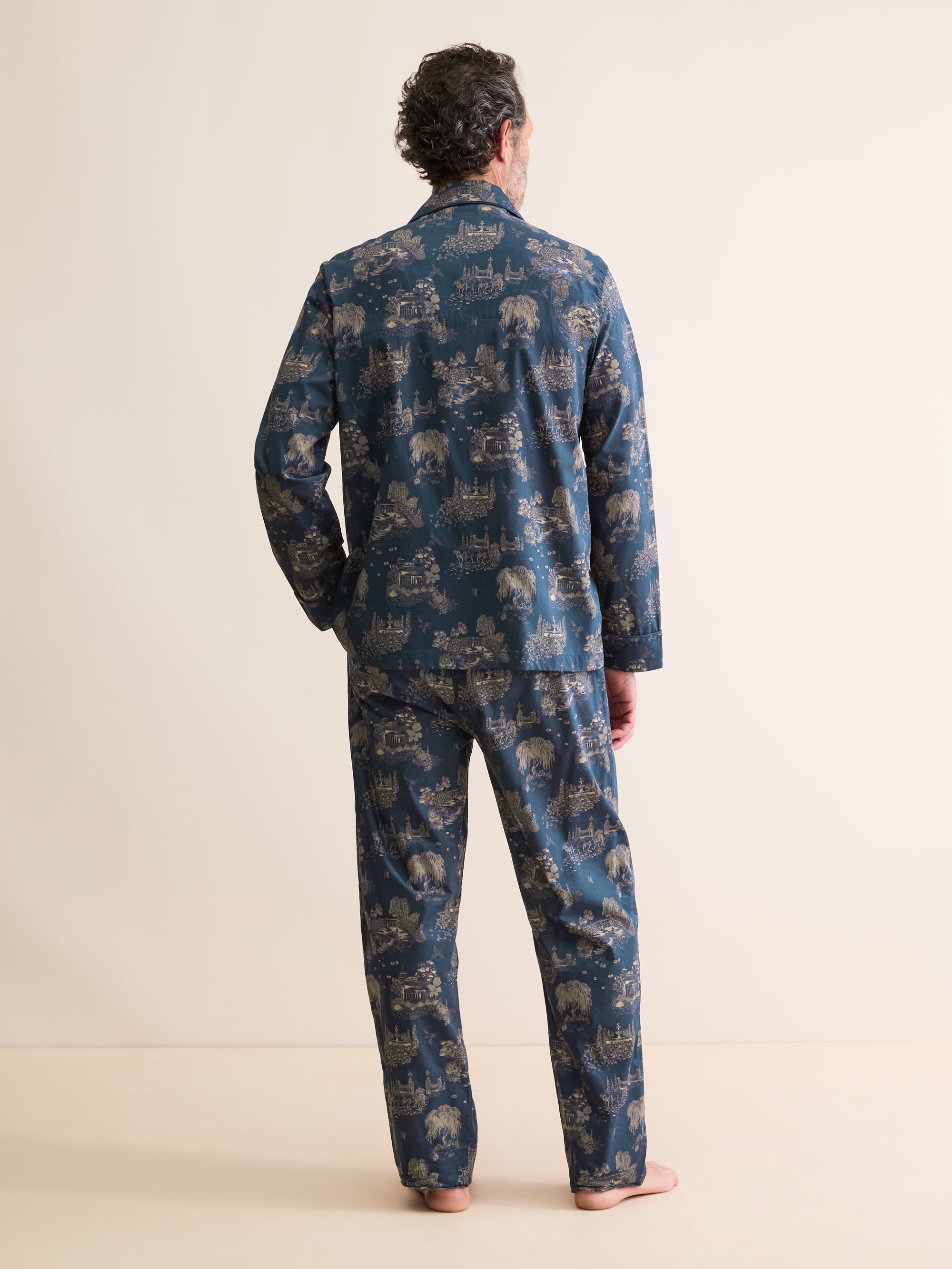 Men's Classic Fit Pajamas London Toile Navy
