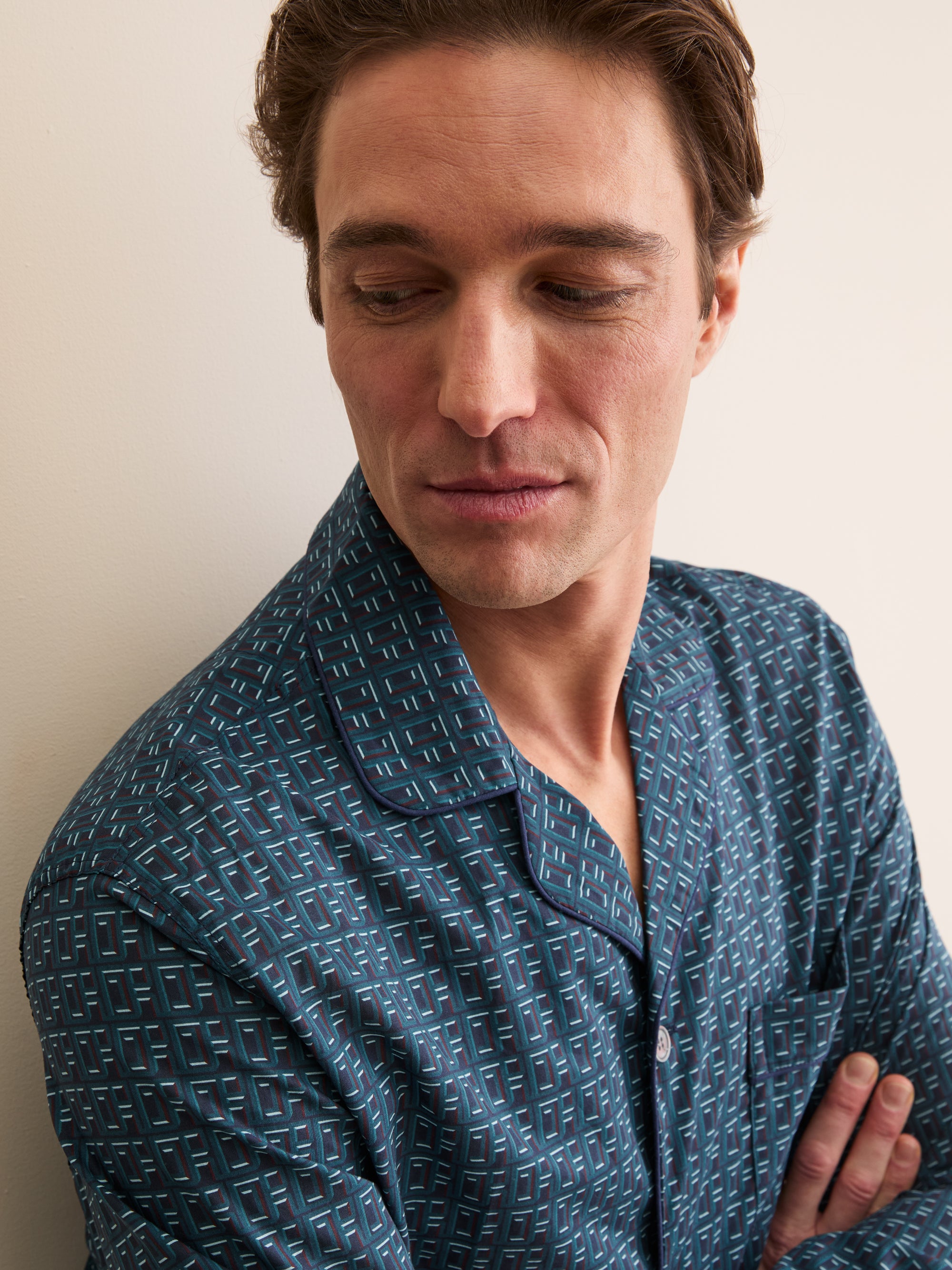 Men's Classic Fit Pyjamas DR Monogram Blue