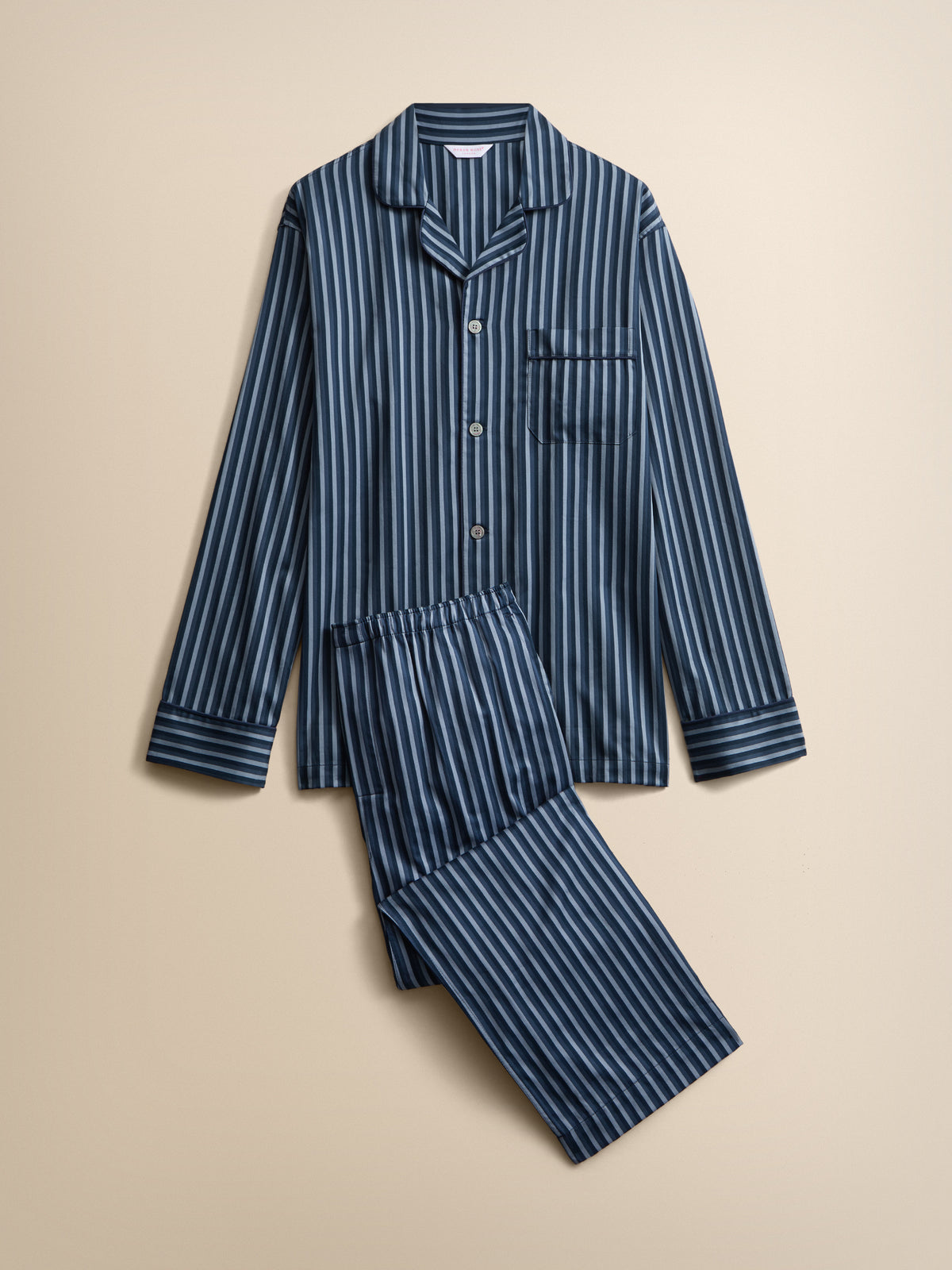 Wellington Cotton Pyjamas Blue Stripe