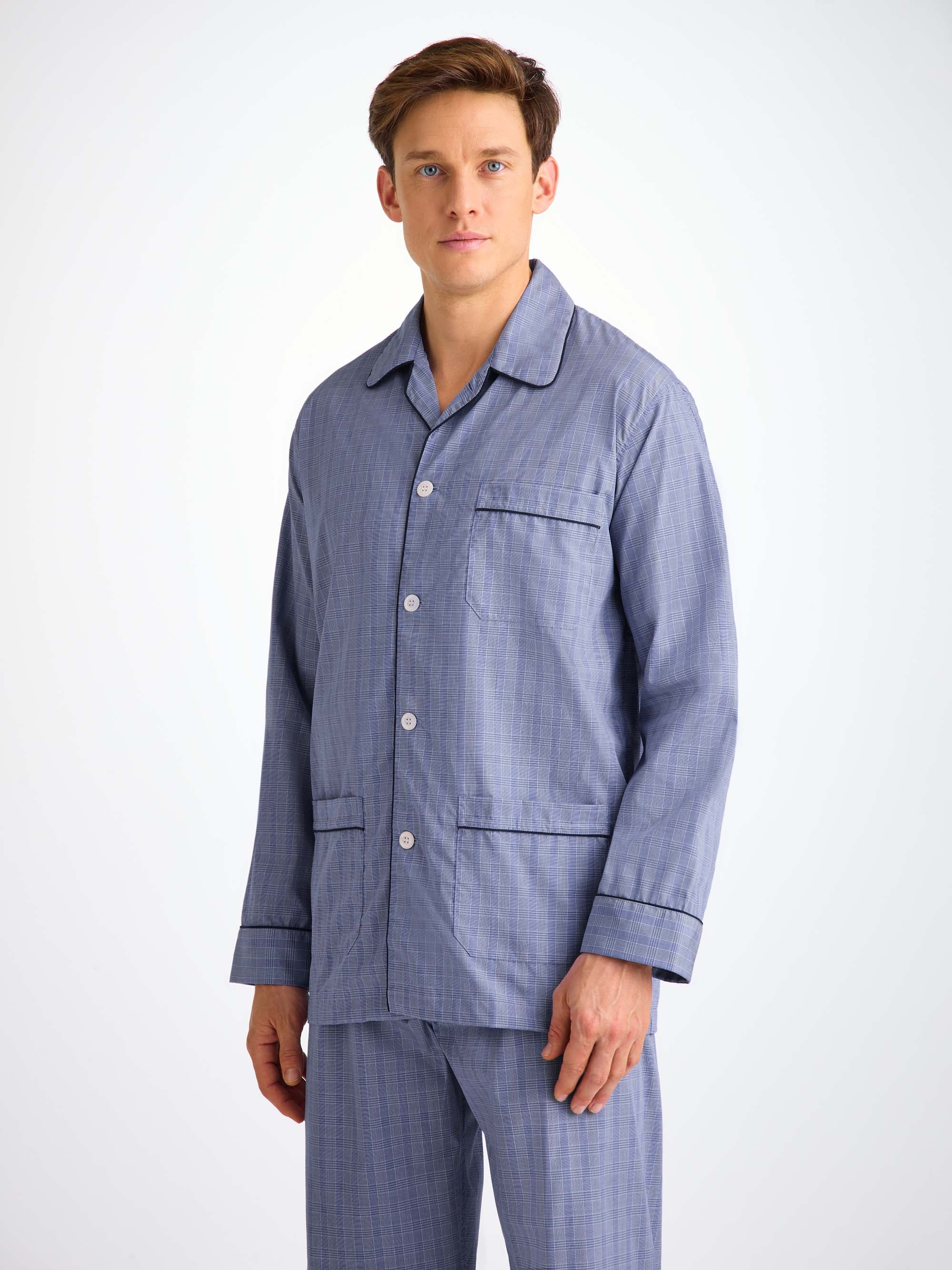 Men's Classic Fit Pyjamas Felsted 3 Cotton Blue