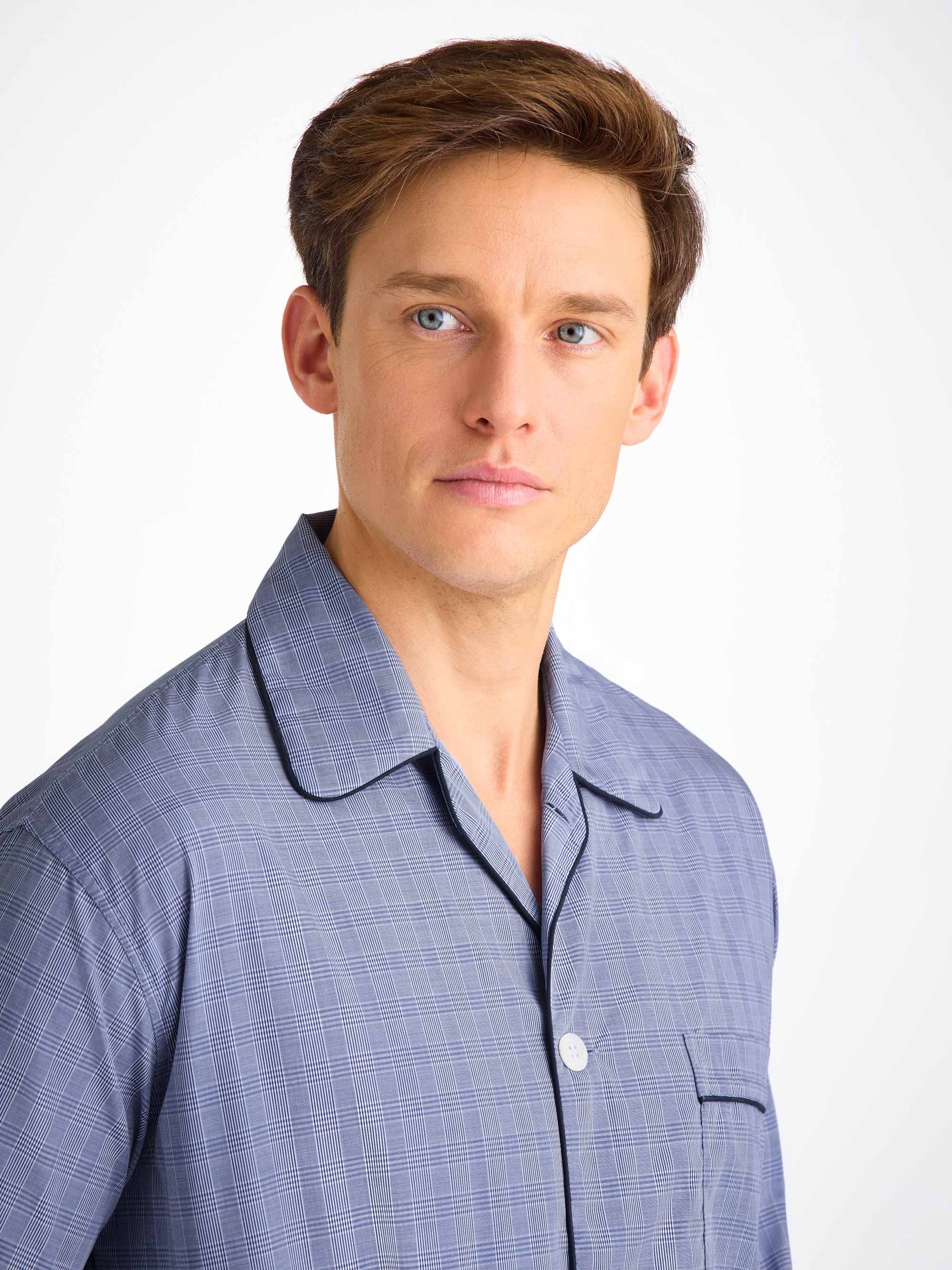 Men's Classic Fit Pyjamas Felsted 3 Cotton Blue