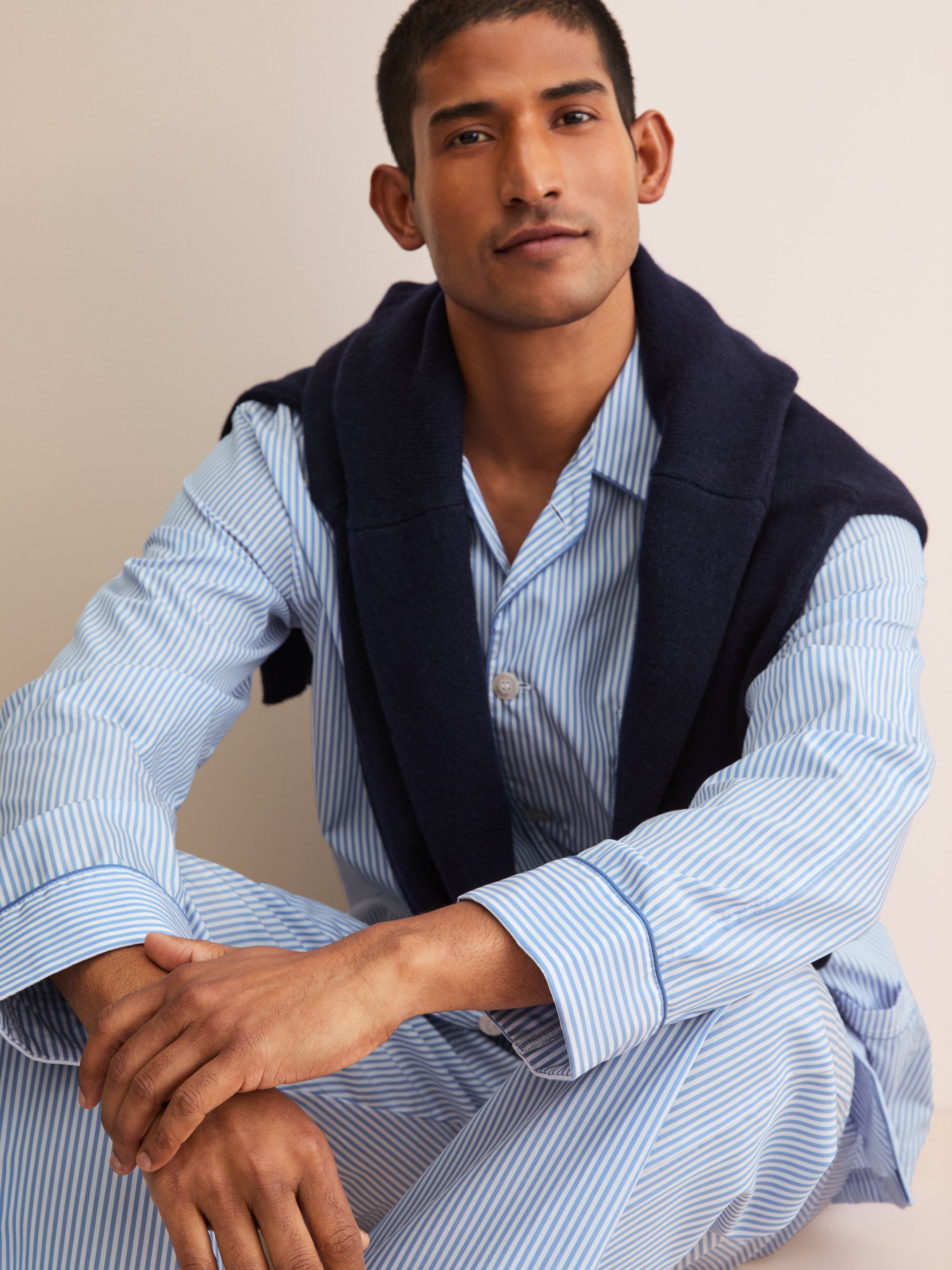 Men's Classic Fit Pyjamas James Cotton Blue