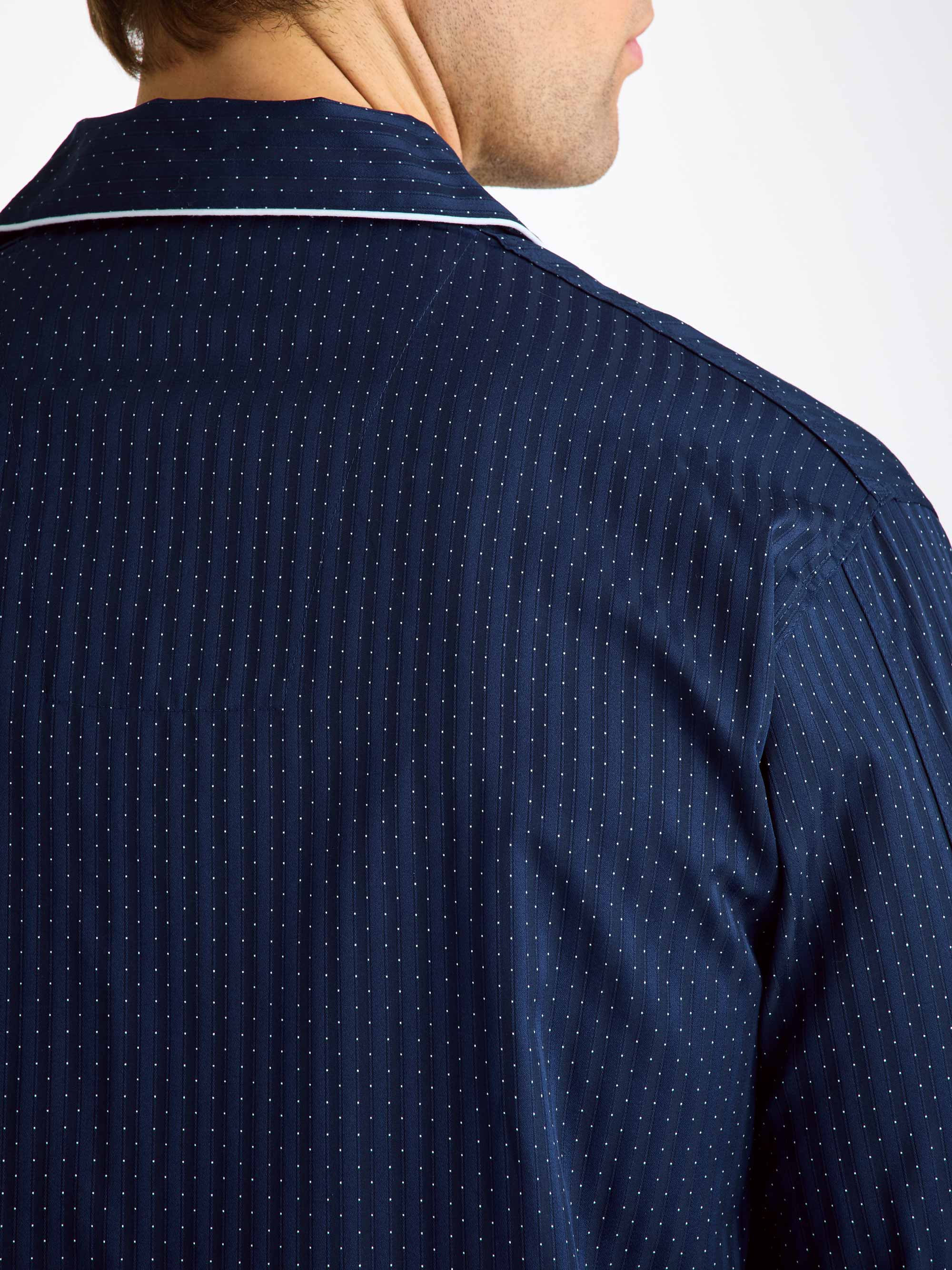 Men's Classic Fit Pyjamas Royal 40 Cotton Navy