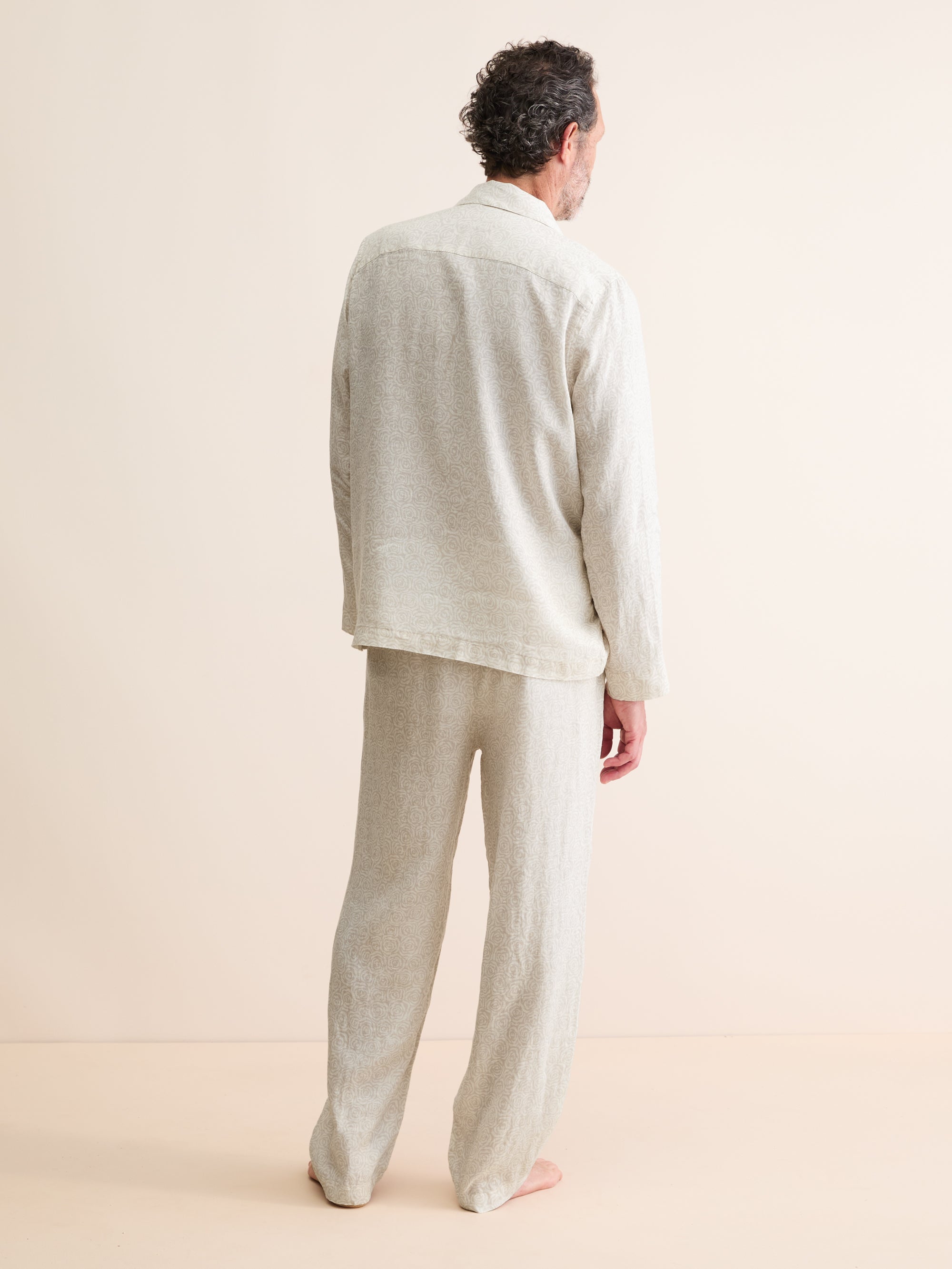 Men's Linen Pyjamas Milan Rose Sand