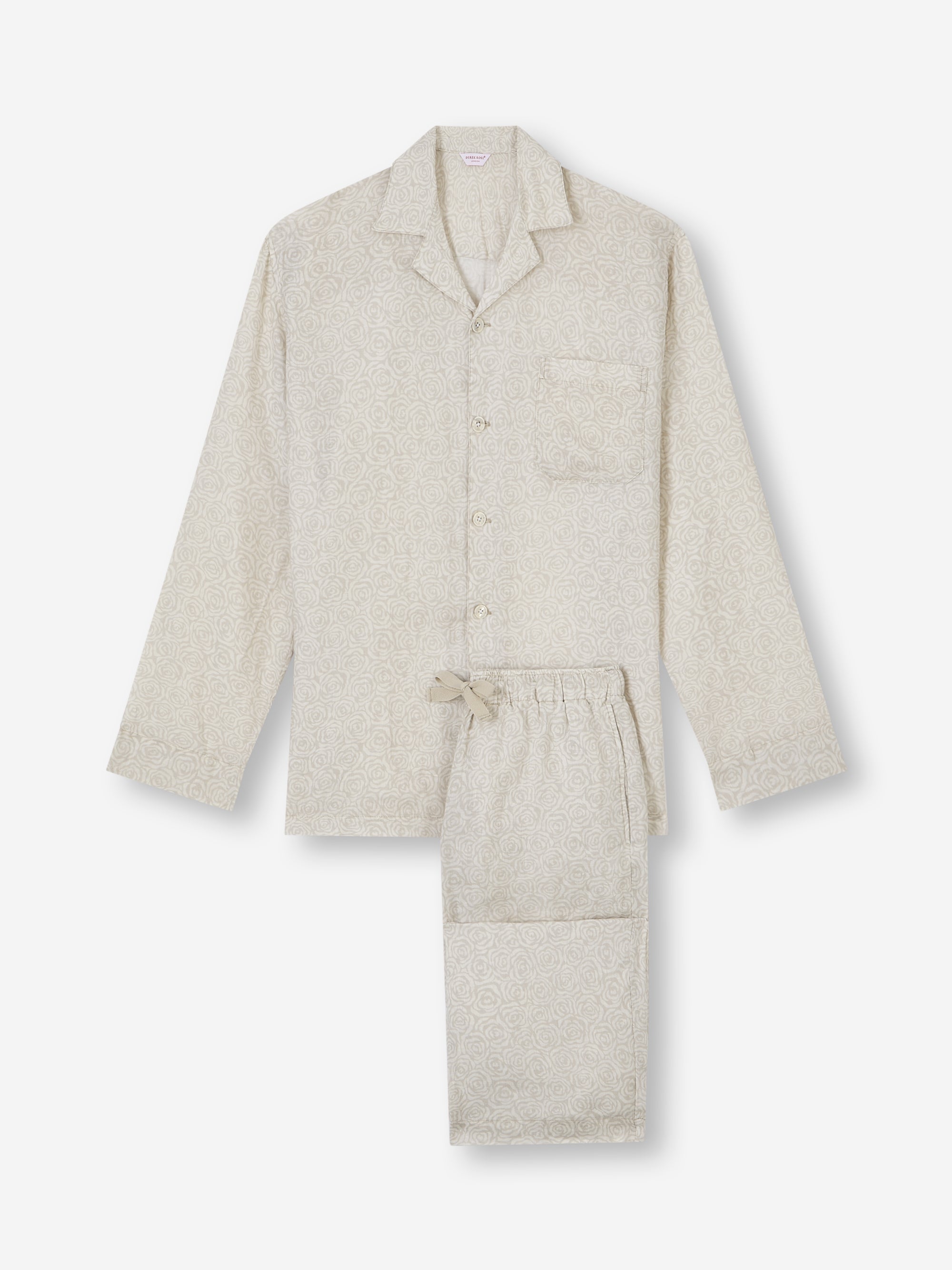 Men's Linen Pyjamas Milan Rose Sand