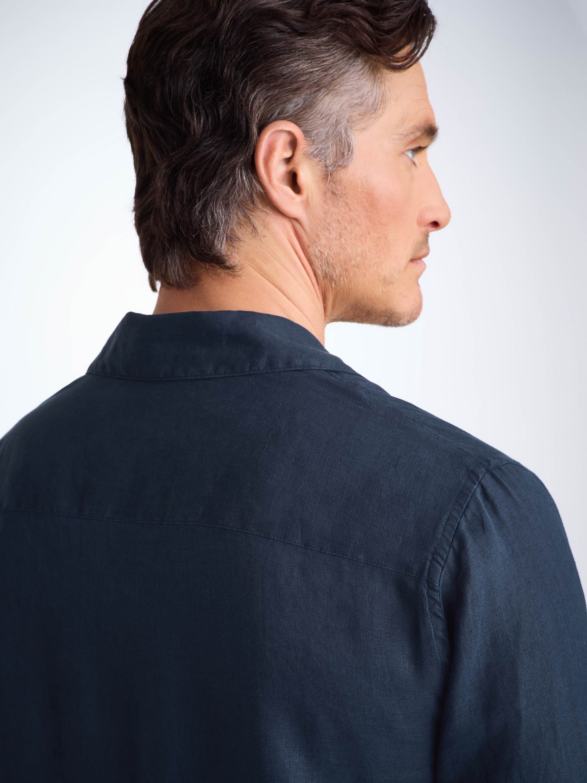 Men's Pyjamas Sicily Linen Navy