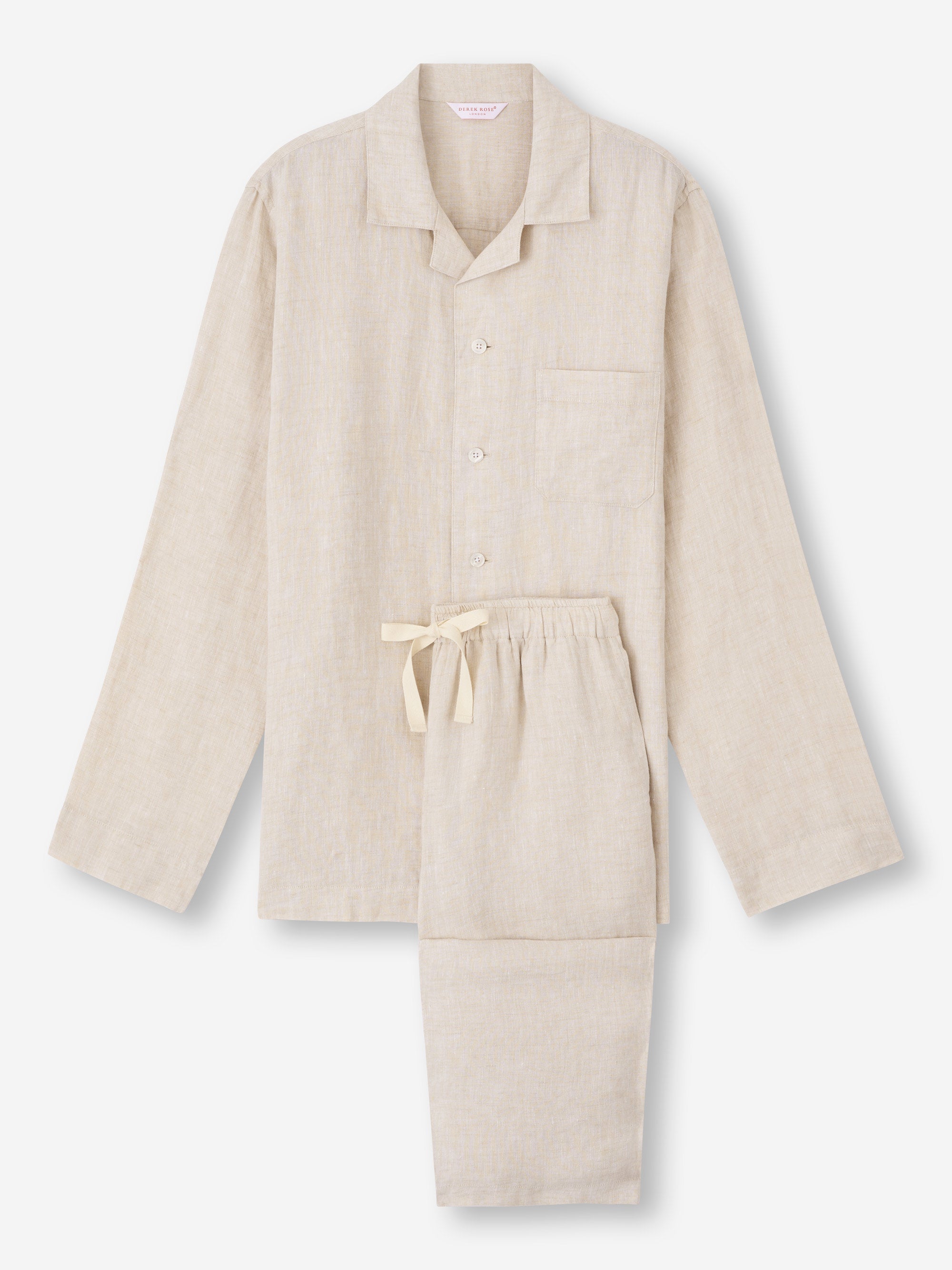 Men's Pyjamas Sicily Linen Sand