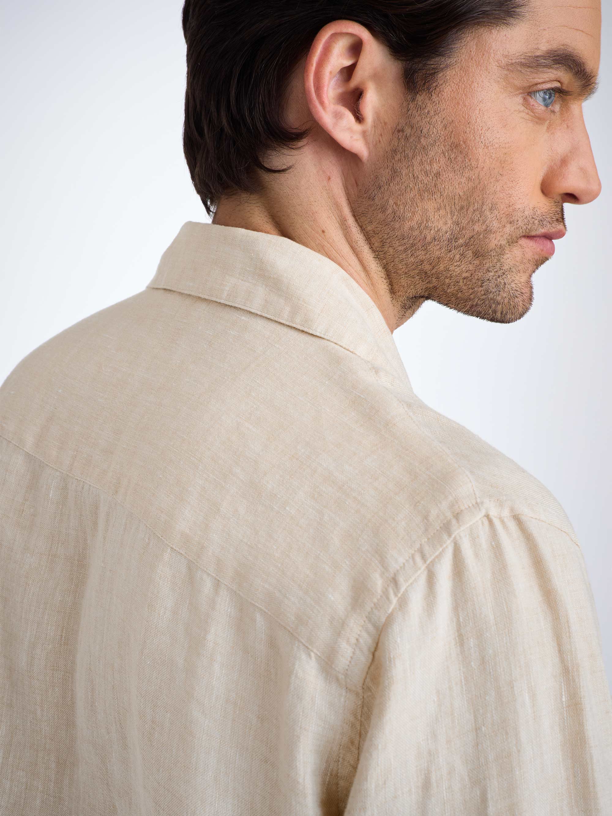 Men's Pyjamas Sicily Linen Sand