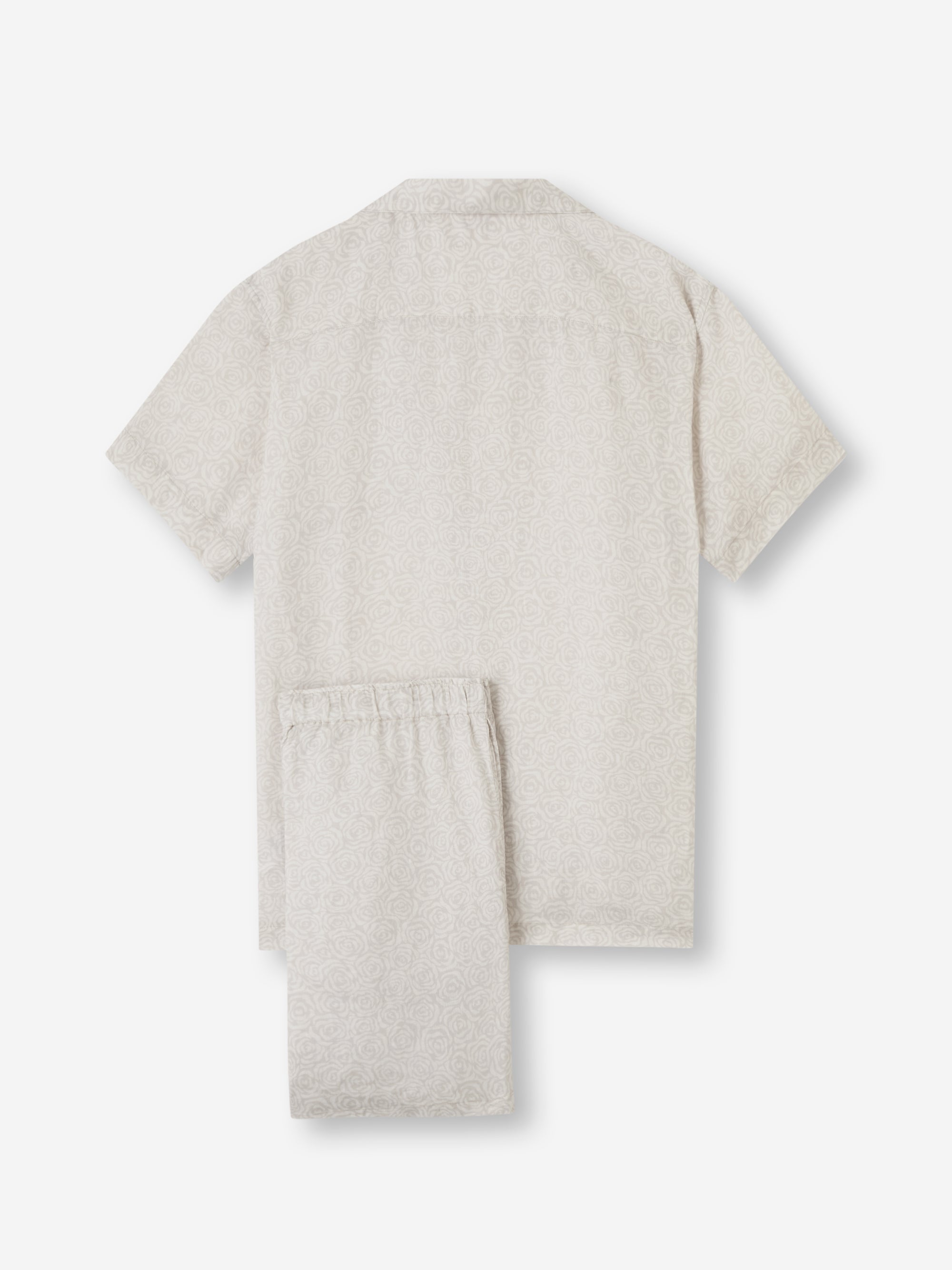 Men's Linen Short Pyjamas Milan Rose Sand