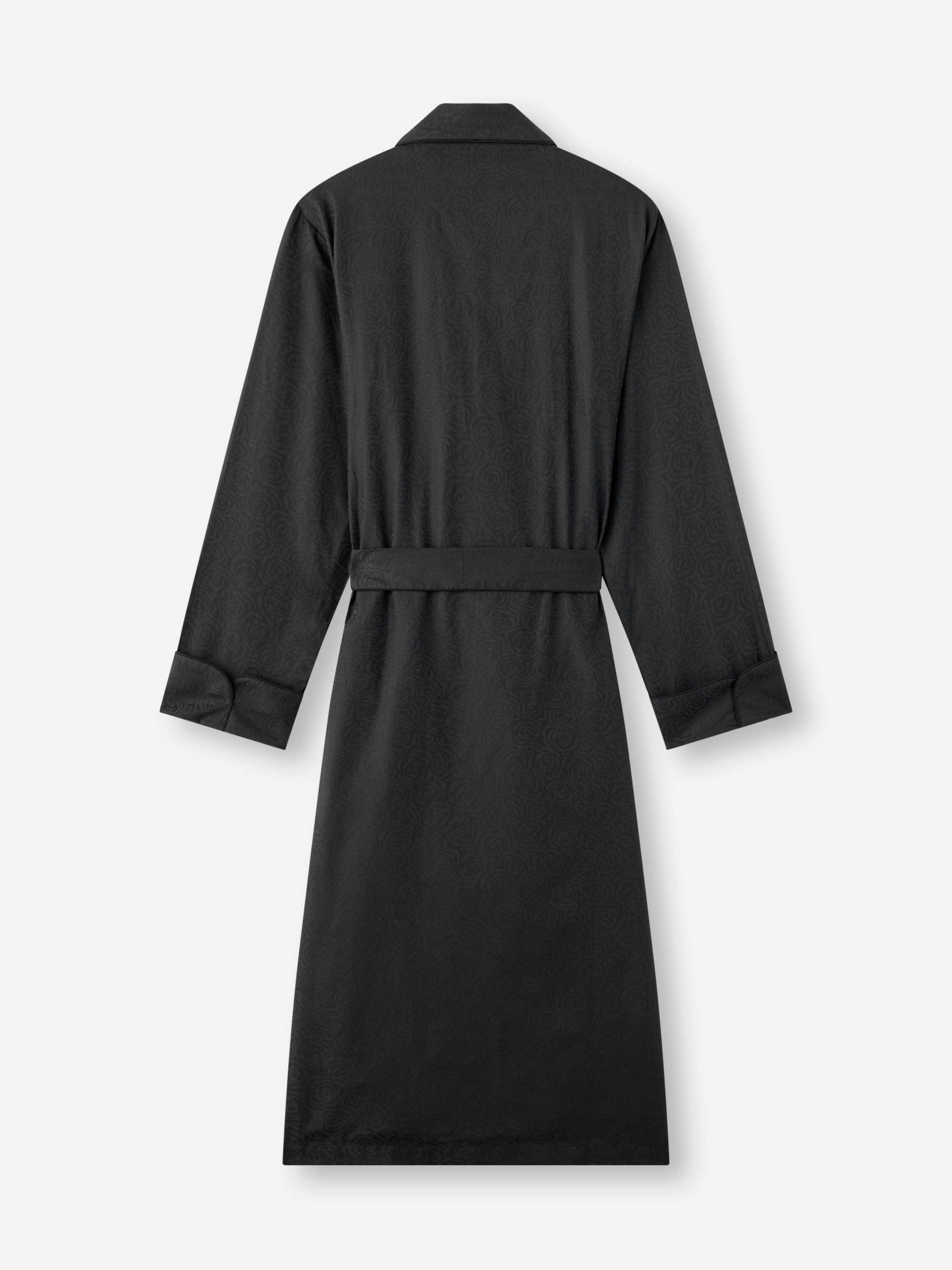 Men's Dressing Gown Paris Cotton Jacquard Black Rose