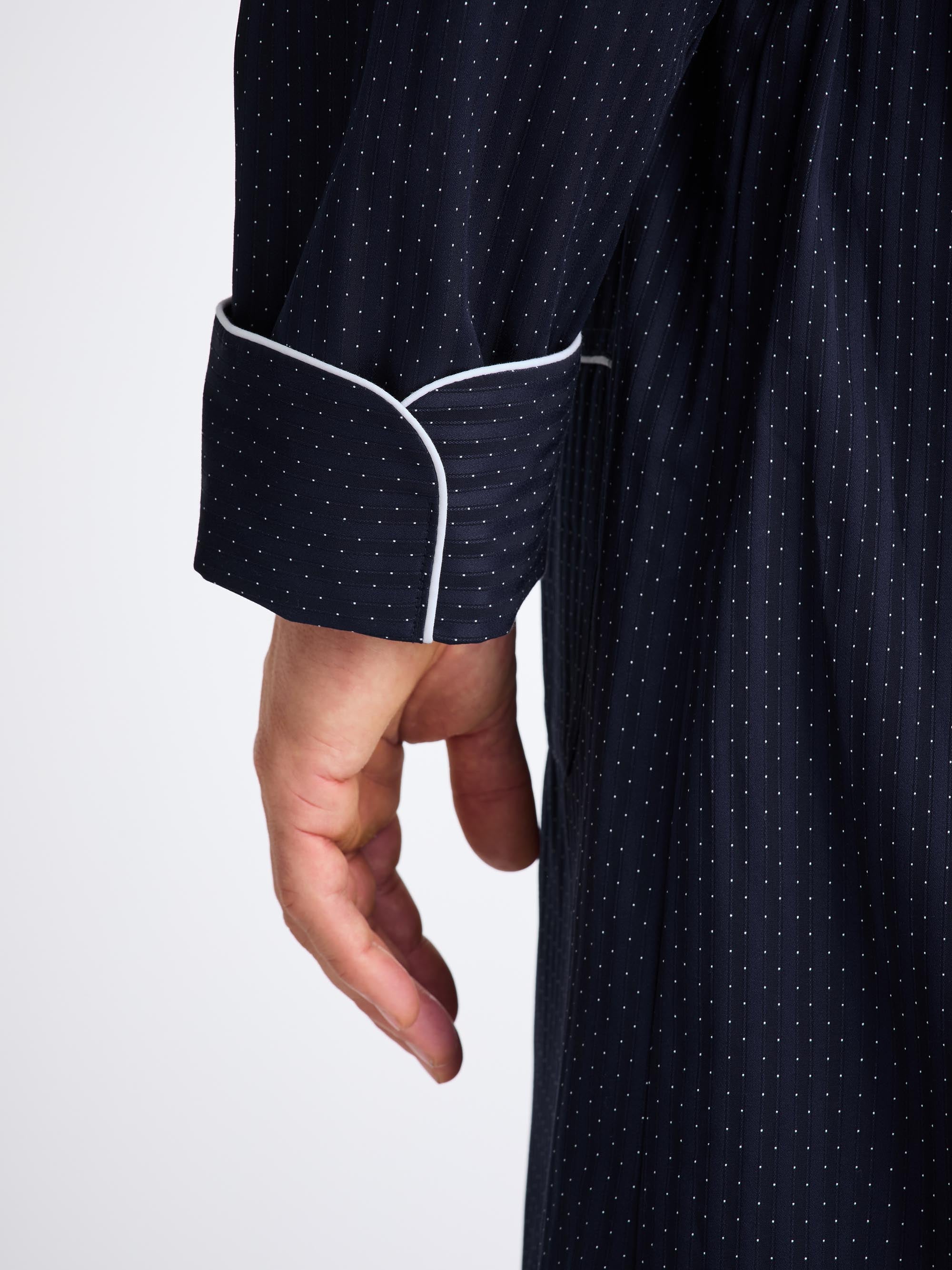 Men's Dressing Gown Royal 40 Cotton Navy