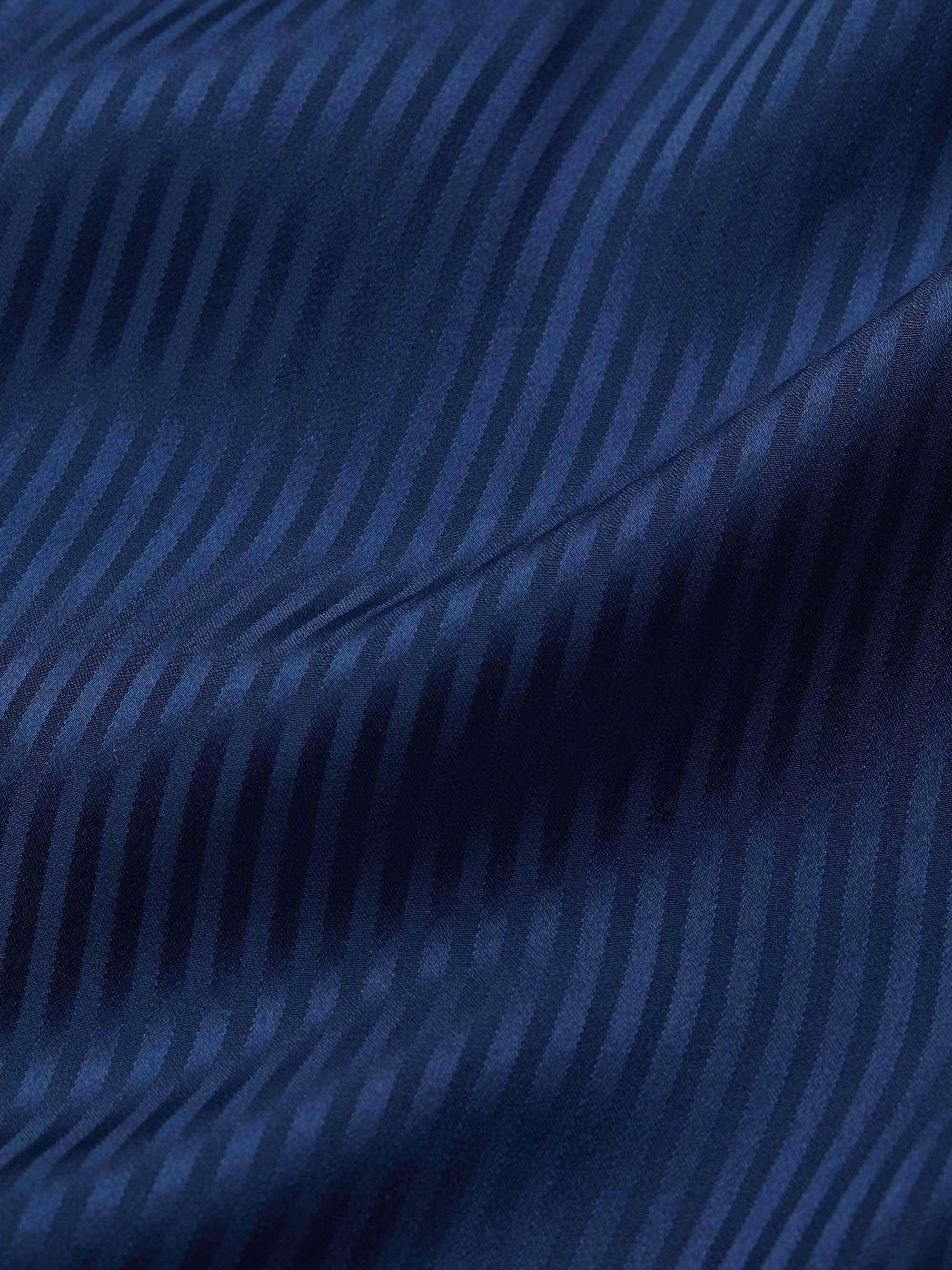 Men's Classic Fit Pajamas Woburn 8 Silk Satin Navy