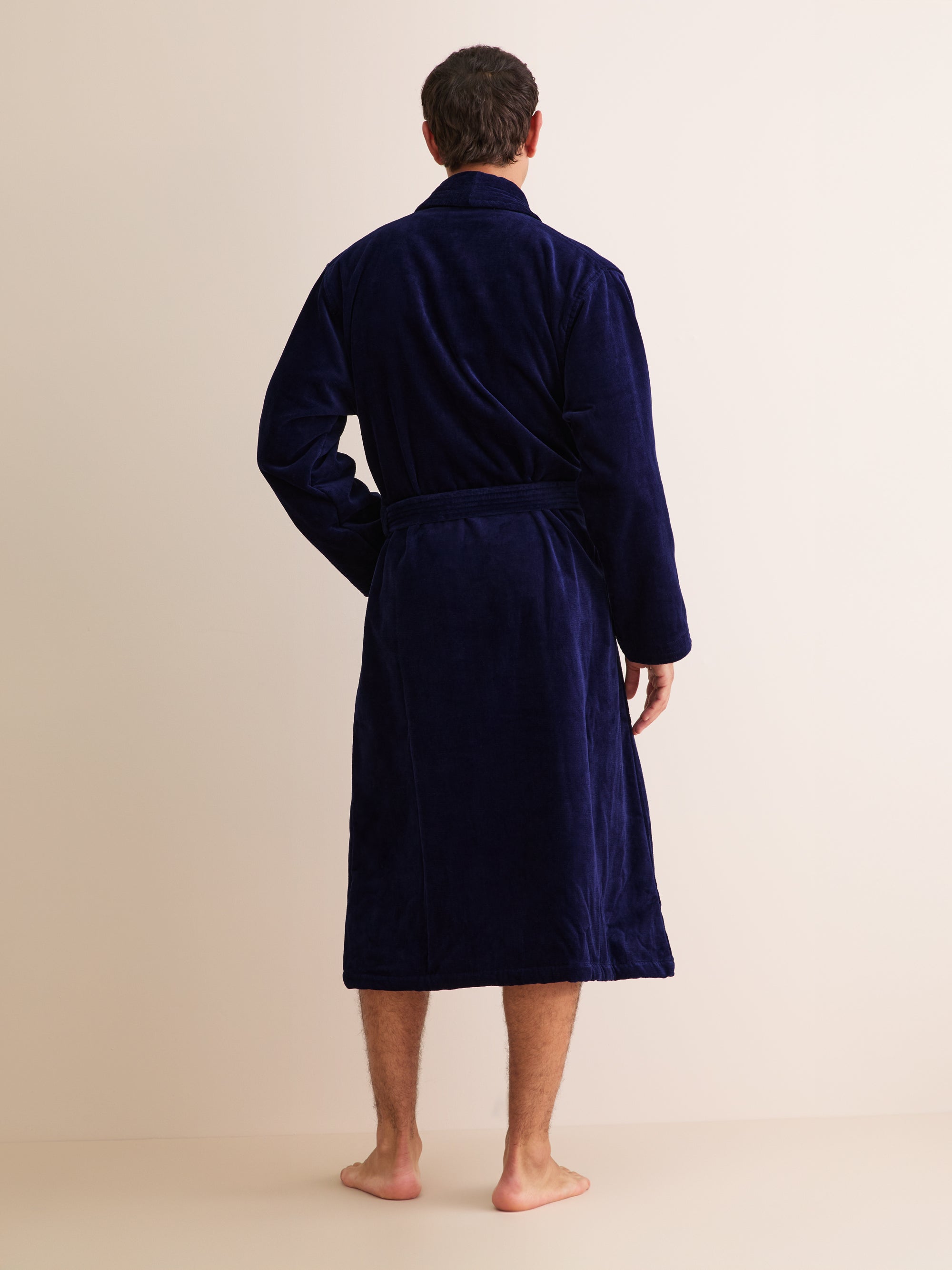 Men's Bathrobe Triton 10 Terry Cotton Navy