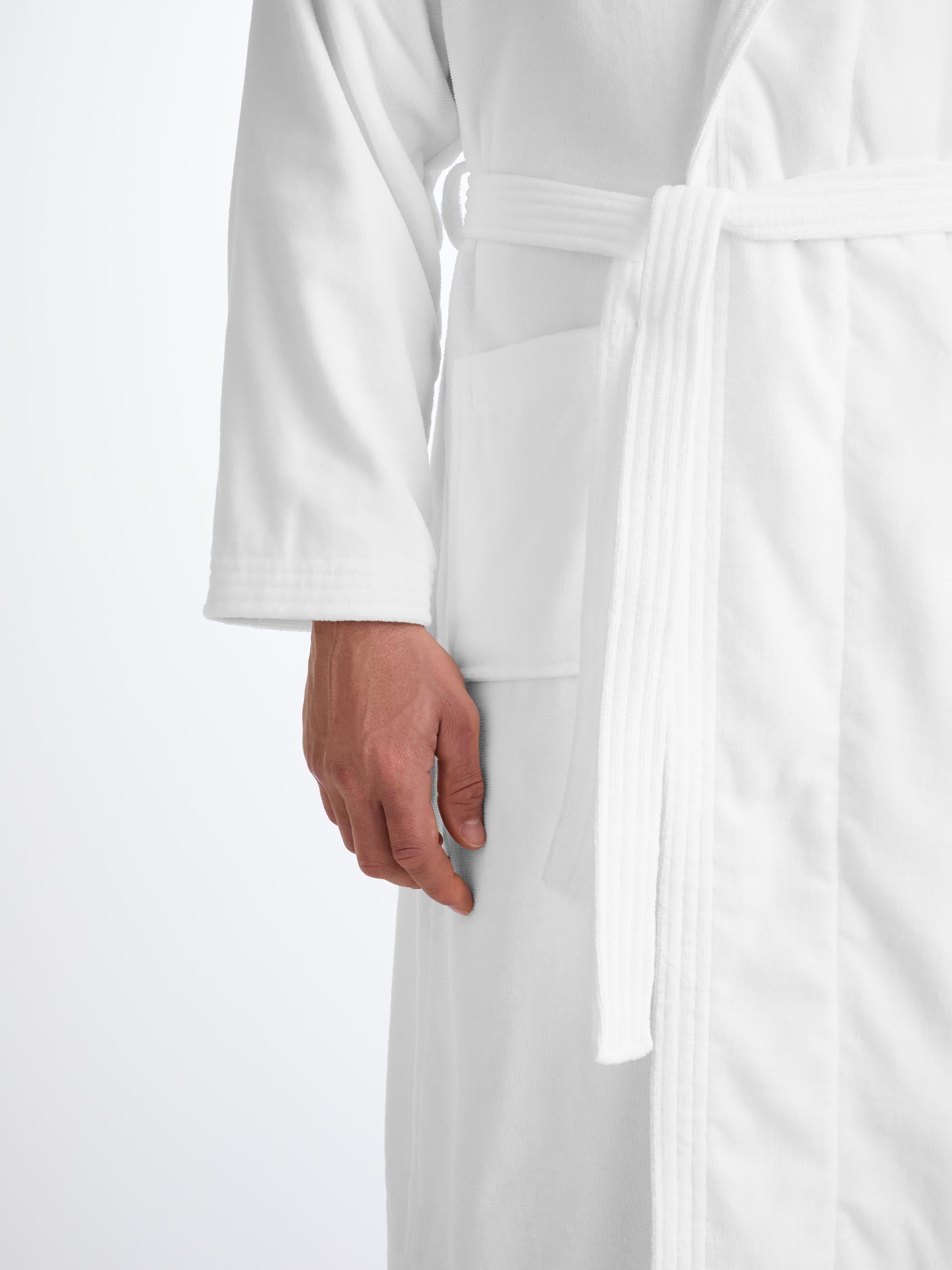 Men's Bathrobe Triton 10 Terry Cotton White