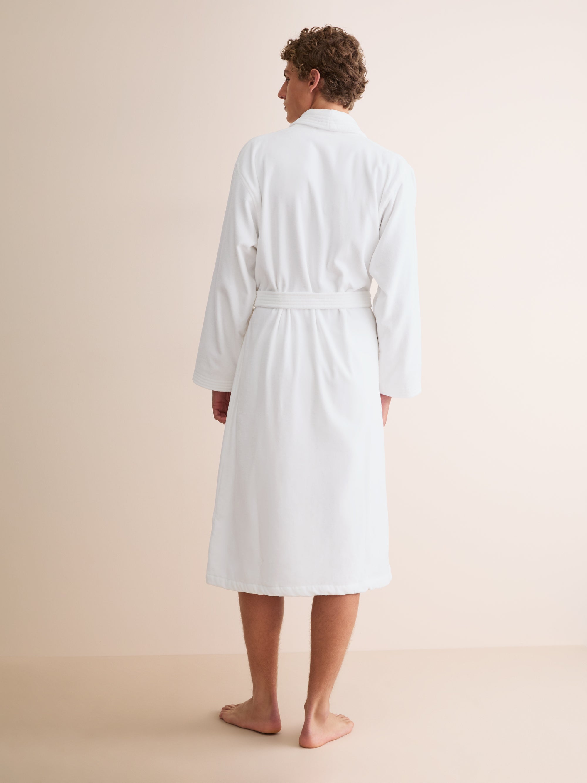 Men's Bathrobe Triton 10 Terry Cotton White