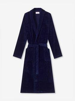 Men's Bathrobe Triton 10 Terry Cotton Navy