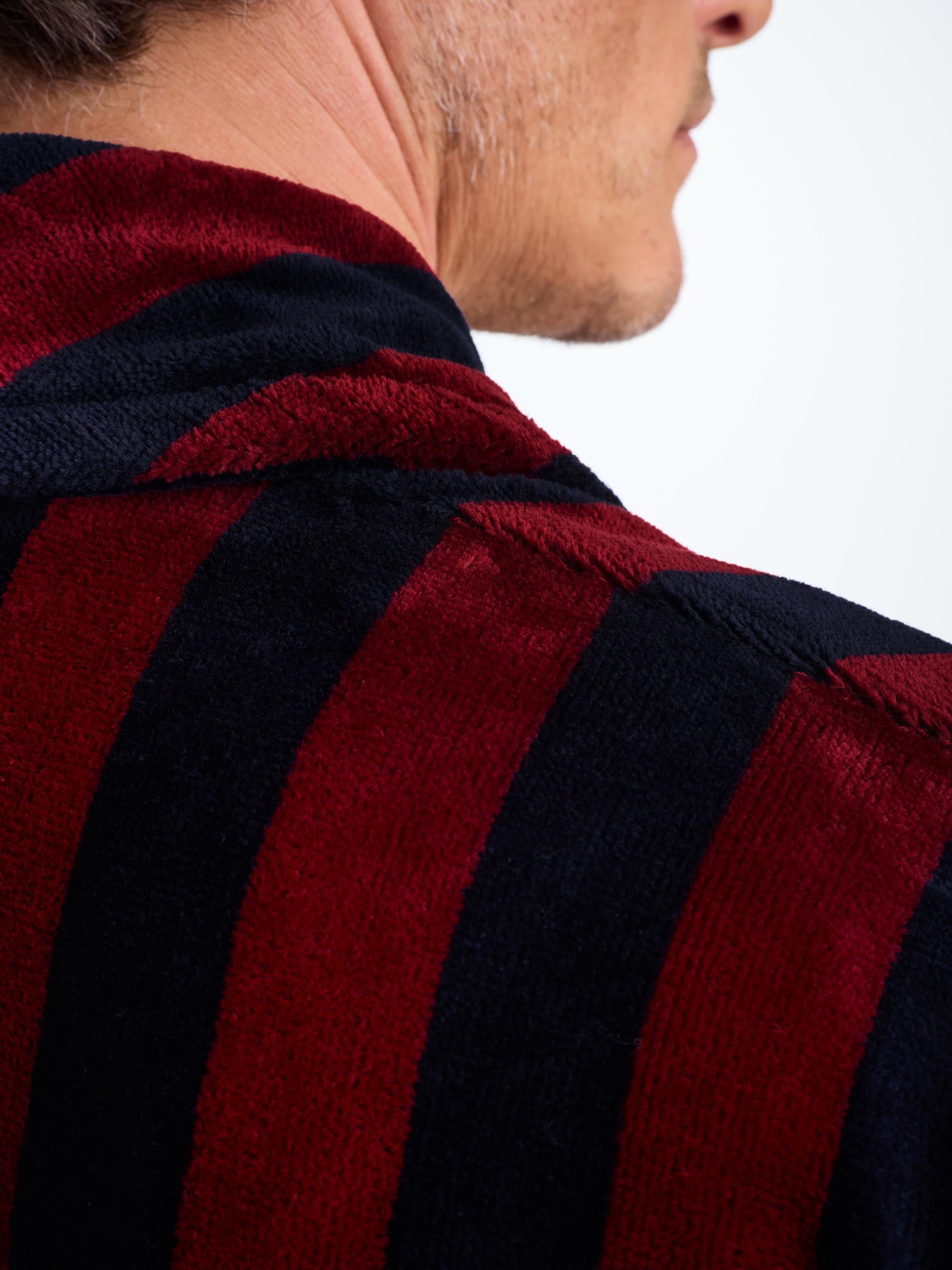 Men's Bathrobe Aston Terry Cotton Red