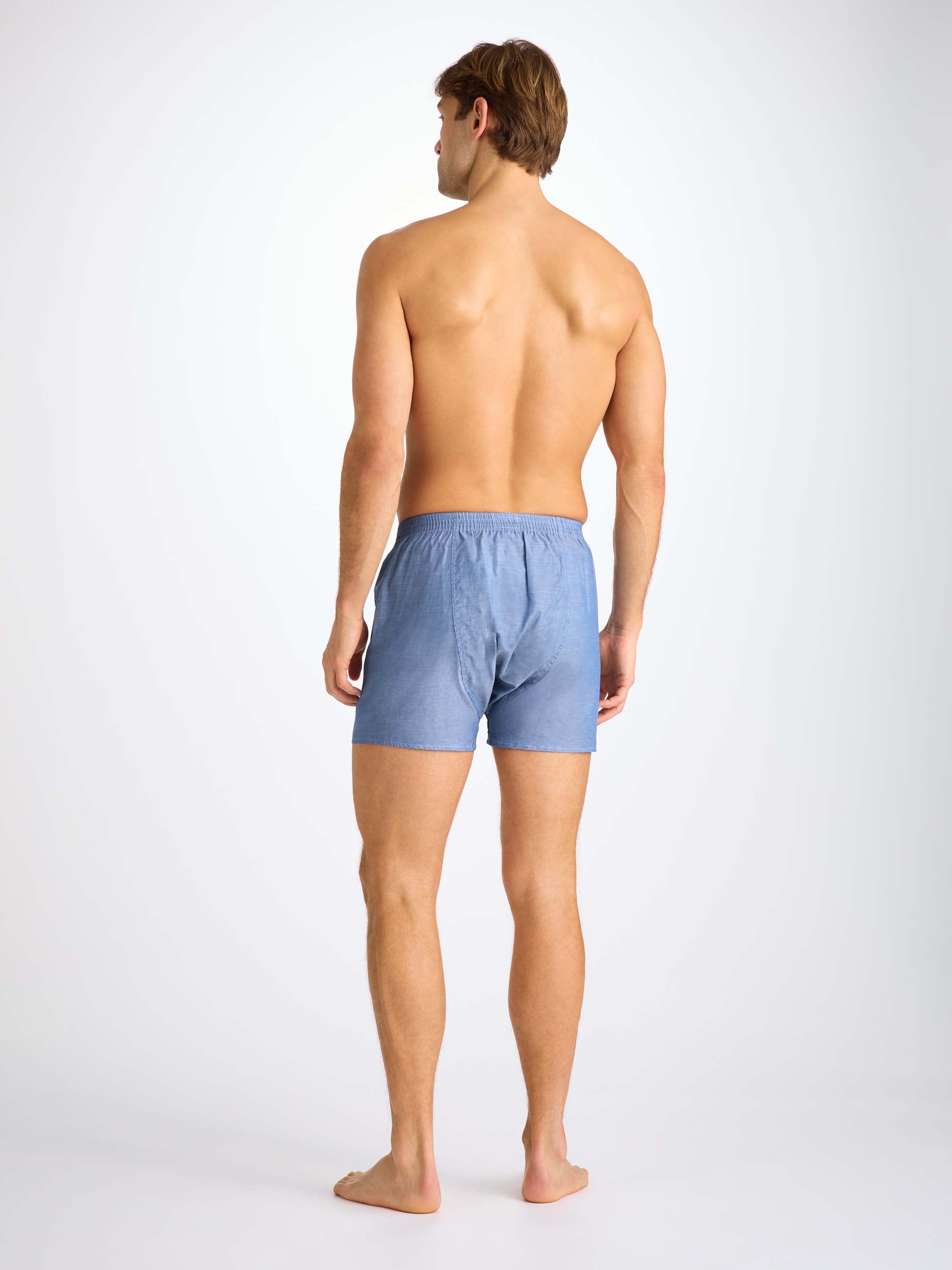 Men's Classic Fit Boxers Amalfi Cotton Batiste Denim