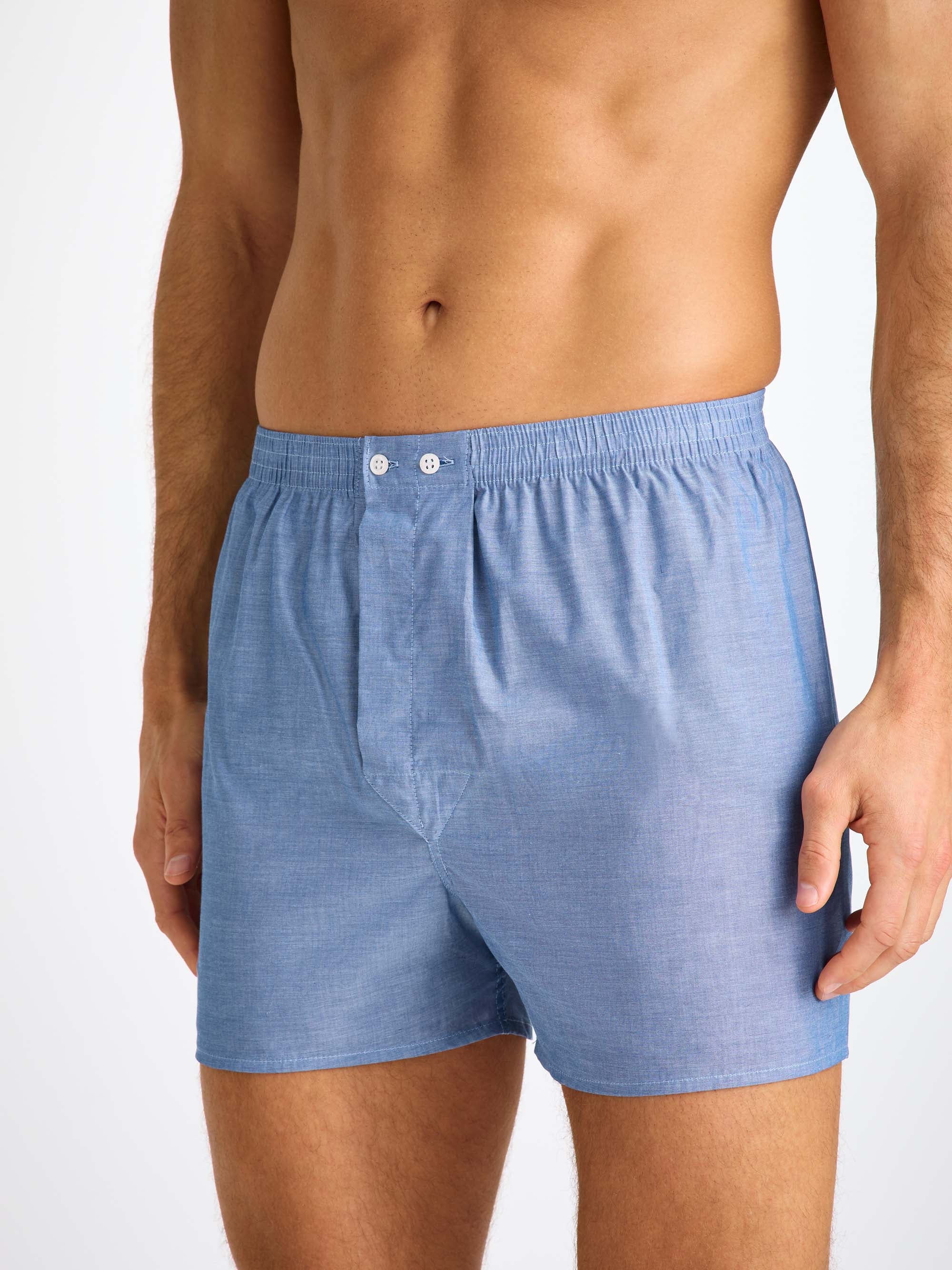 Men's Classic Fit Boxers Amalfi Cotton Batiste Denim