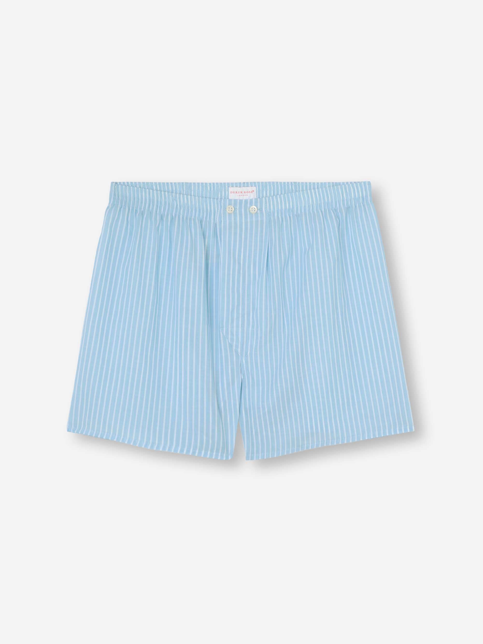 Men's Classic Fit Boxers Amalfi 21 Cotton Batiste Blue