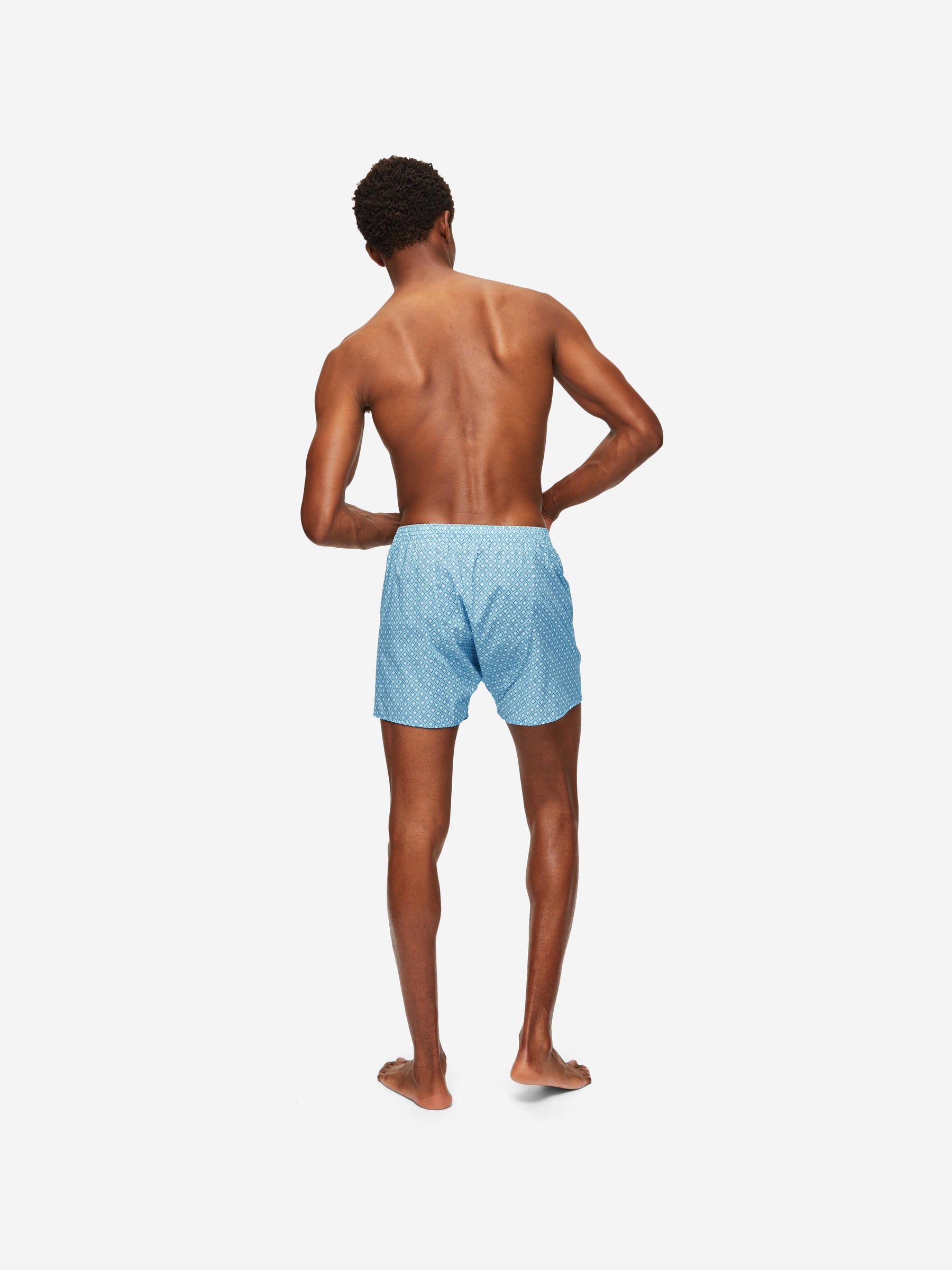 Men's Classic Fit Boxers Ledbury 56 Cotton Batiste Blue