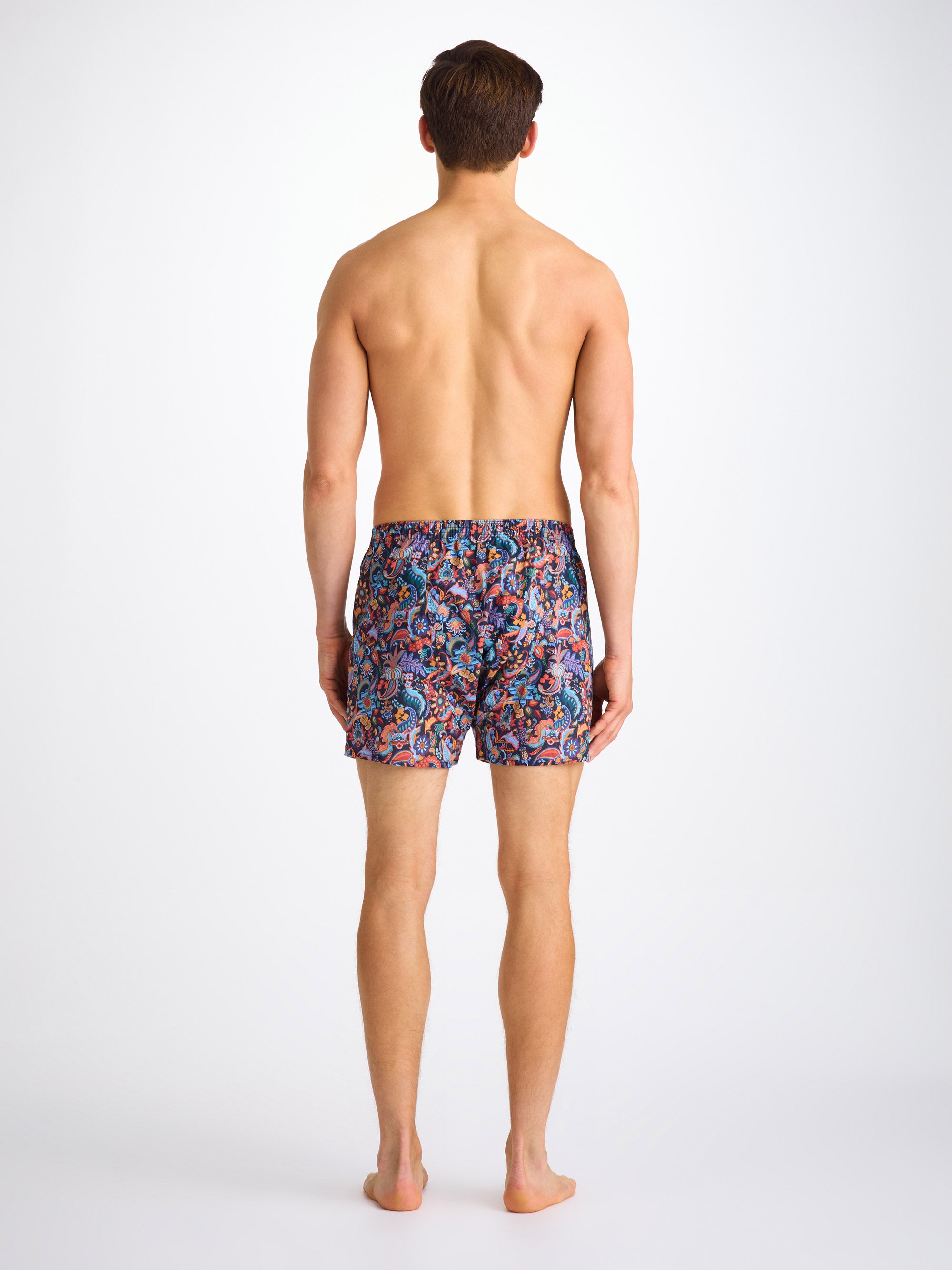 Men's Classic Fit Boxers Cotton Batiste Multi Jungle Paisley Print