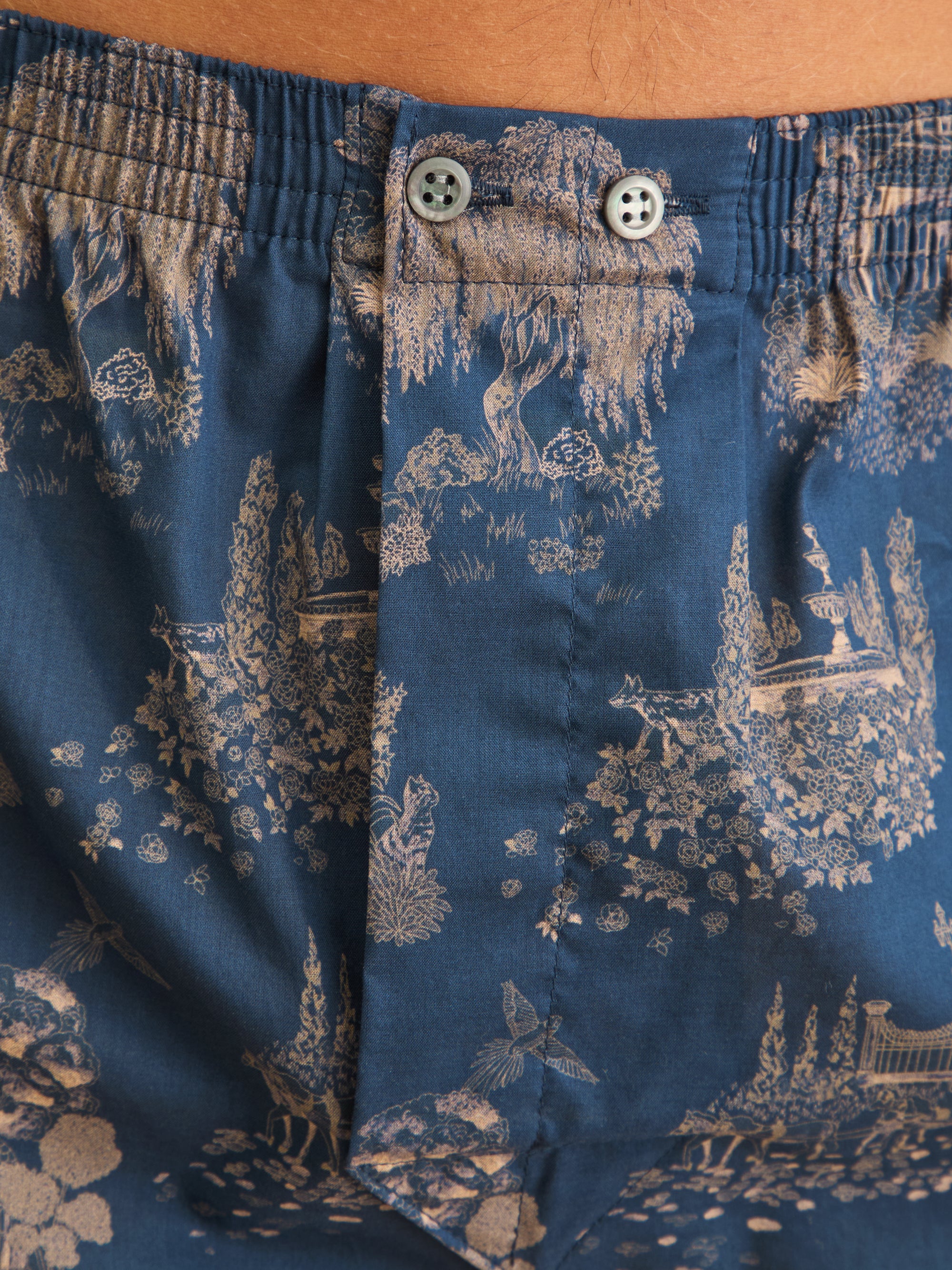 Men's Classic Fit Boxers London Toile Navy