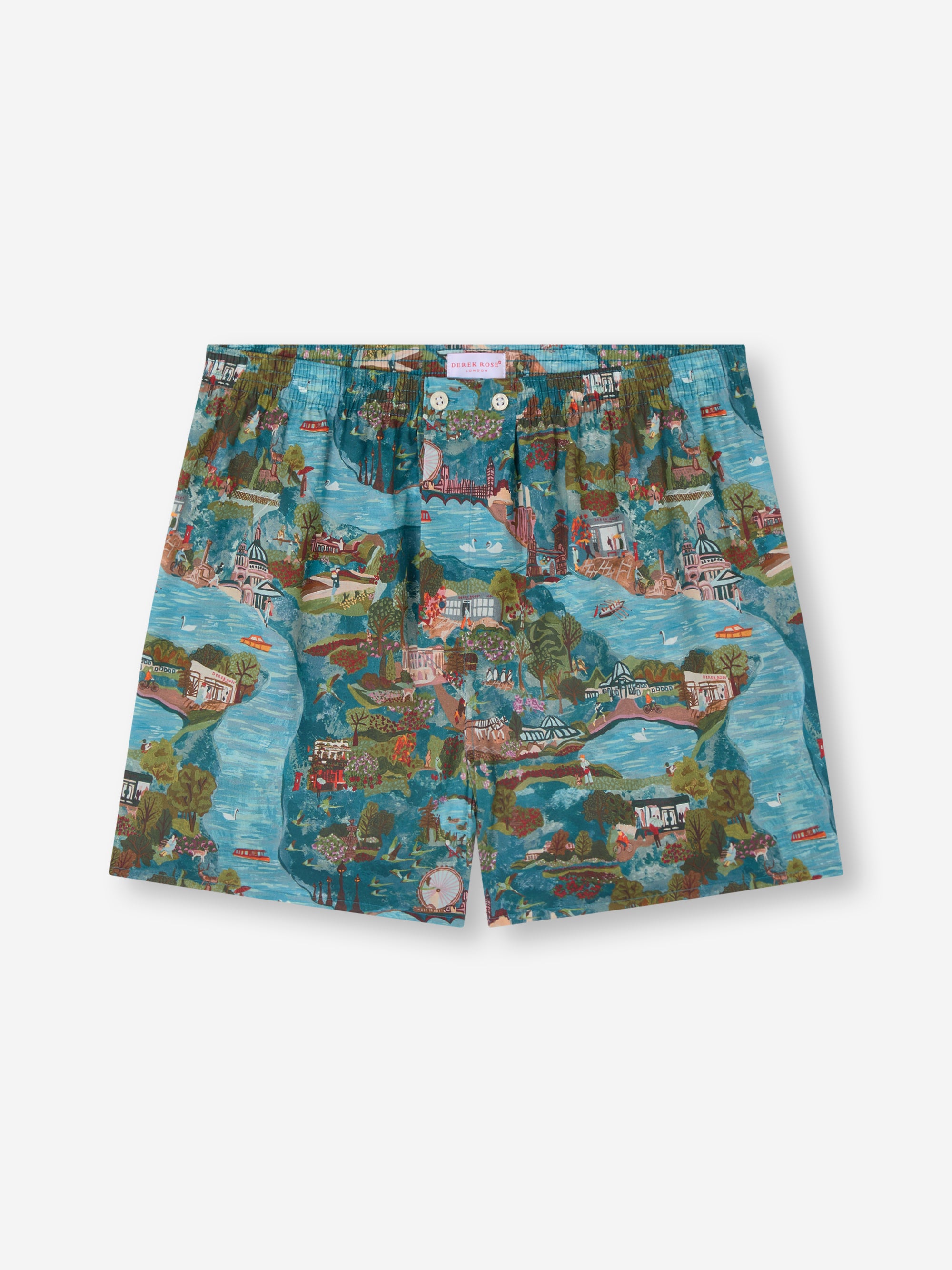 Men's Classic Fit Boxers London Scenic Print Multi