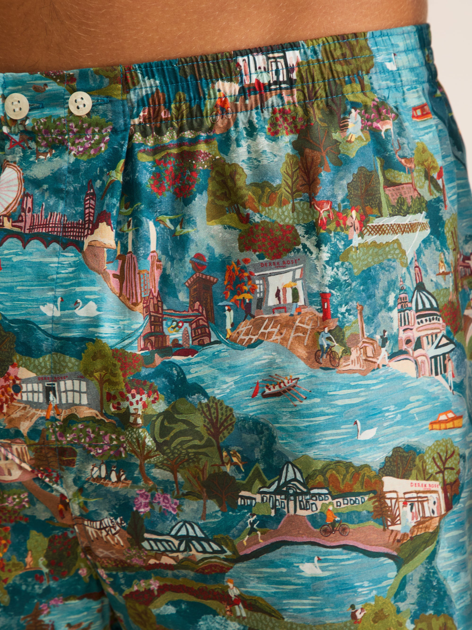 Men's Classic Fit Boxers London Scenic Print Multi