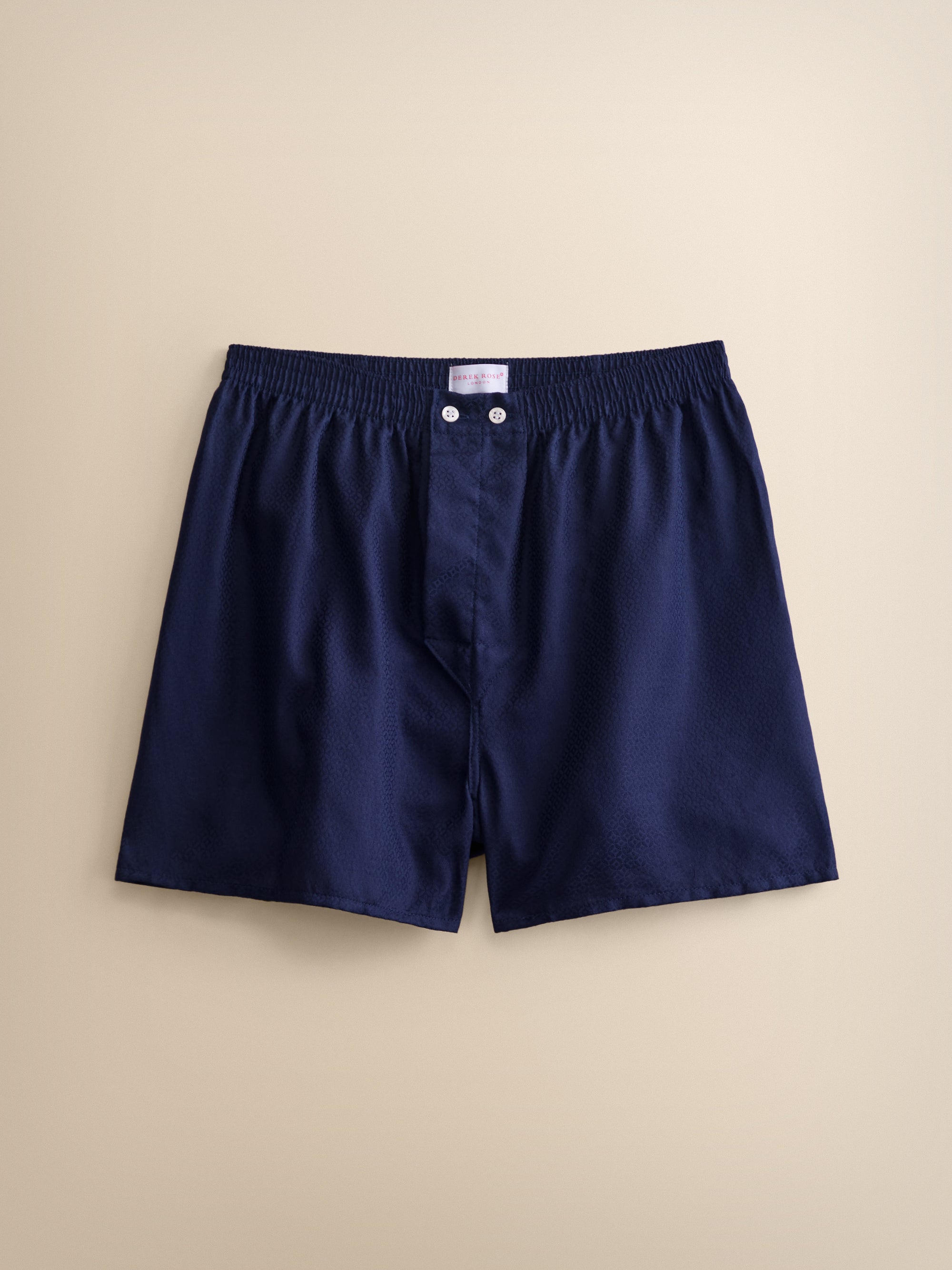 Lombard Cotton Jacquard Classic Fit Boxers Navy Blue Star