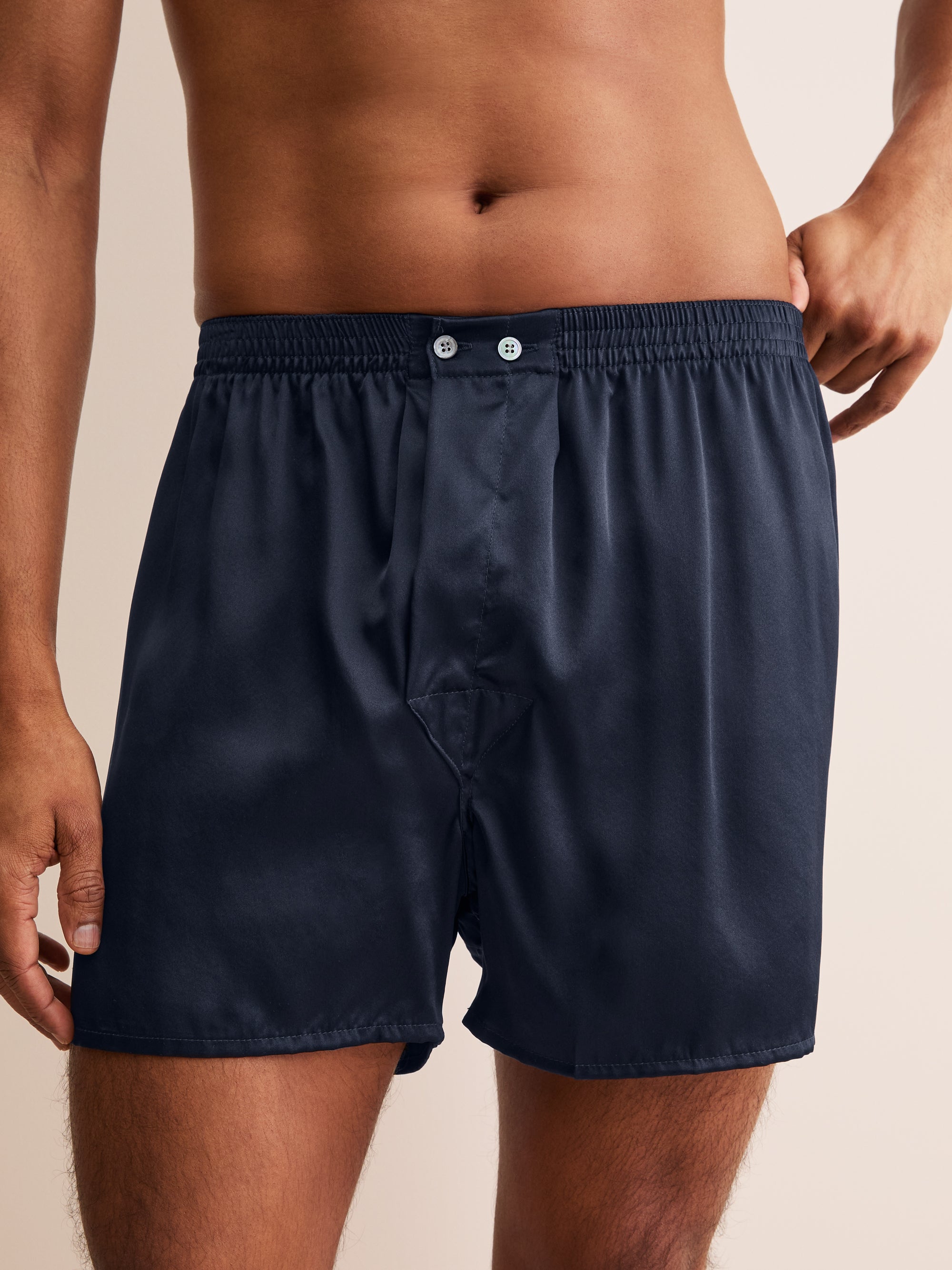 Men's Classic Fit Boxers Bailey Silk Navy