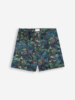 Men's Classic Fit Boxers Silk Satin Multi Midnight Jungle Print