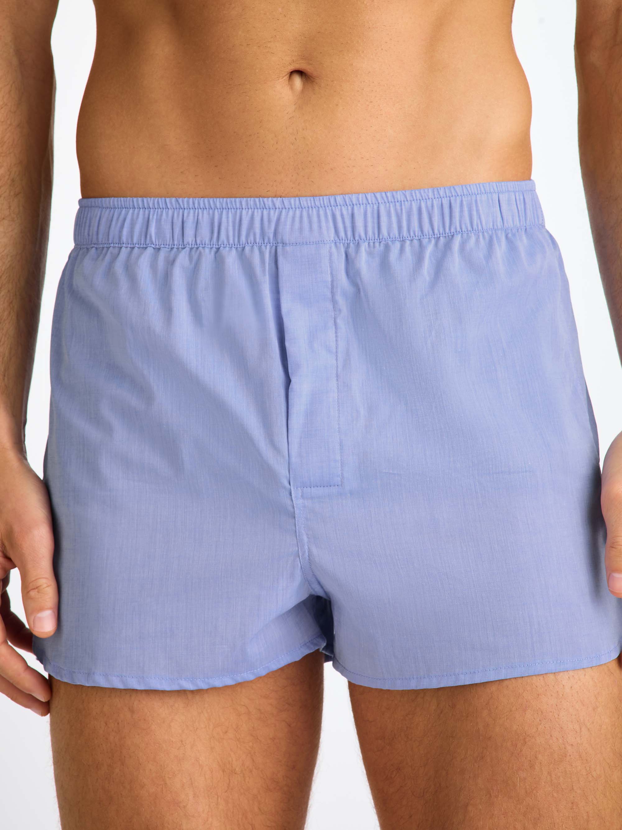 Men's Modern Fit Boxers Amalfi Cotton Batiste Blue