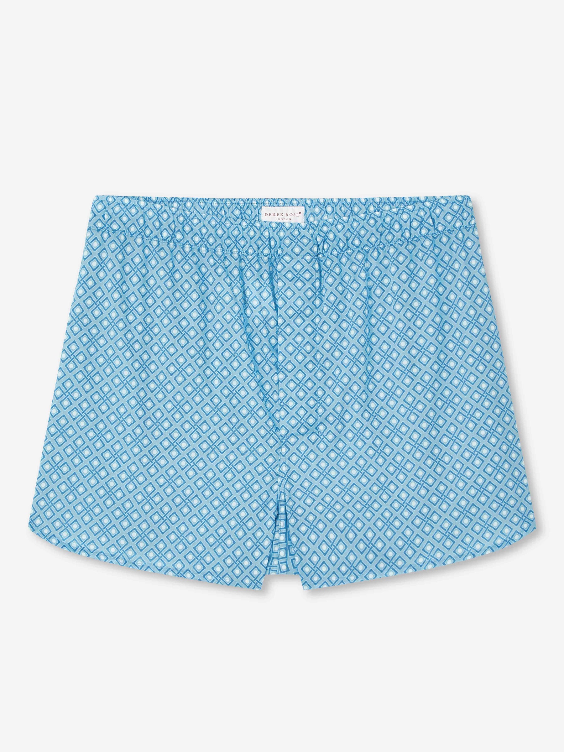 Men's Modern Fit Boxers Ledbury 56 Cotton Batiste Blue