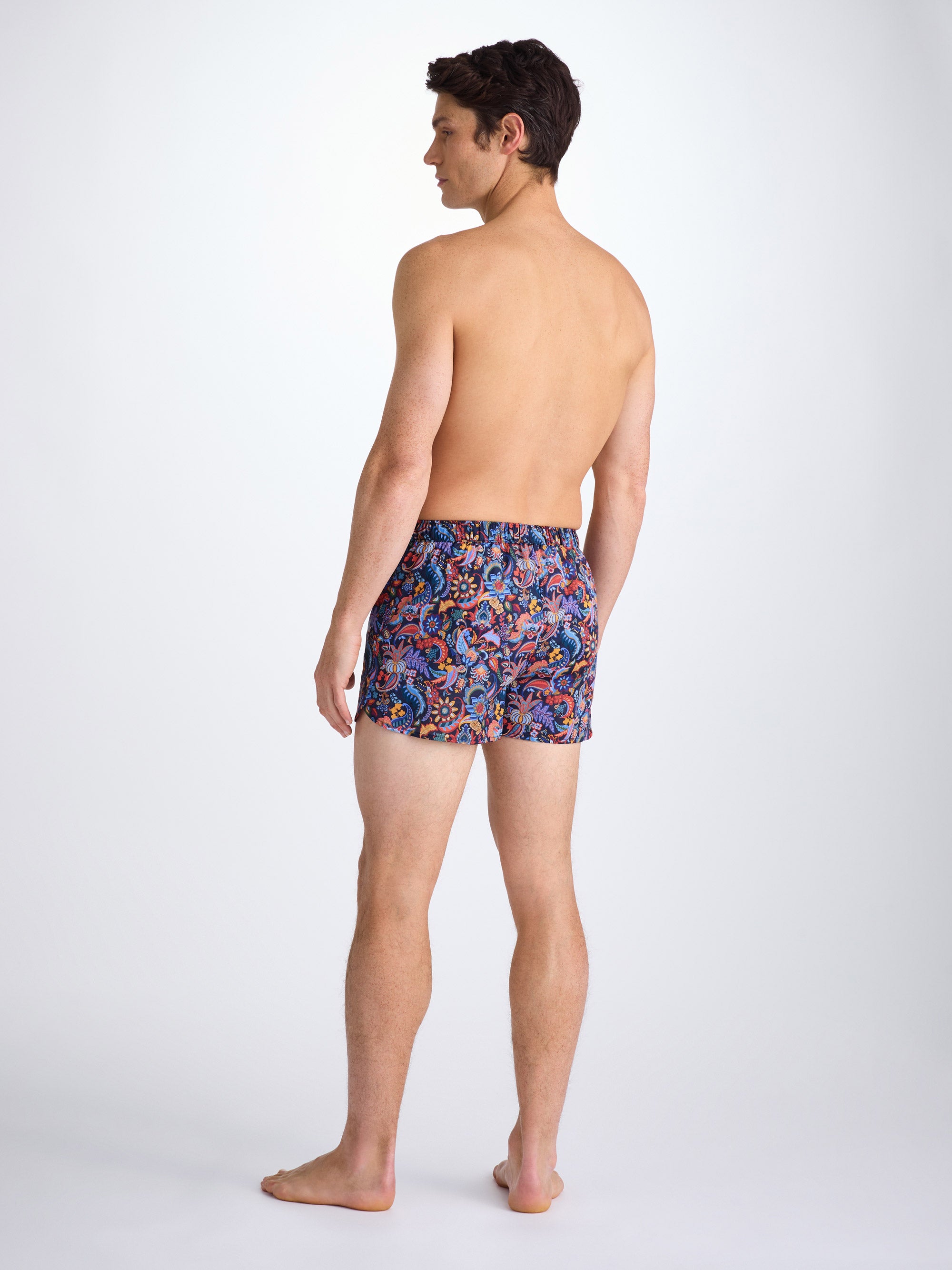 Men's Modern Fit Boxers Cotton Batiste Multi Jungle Paisley Print