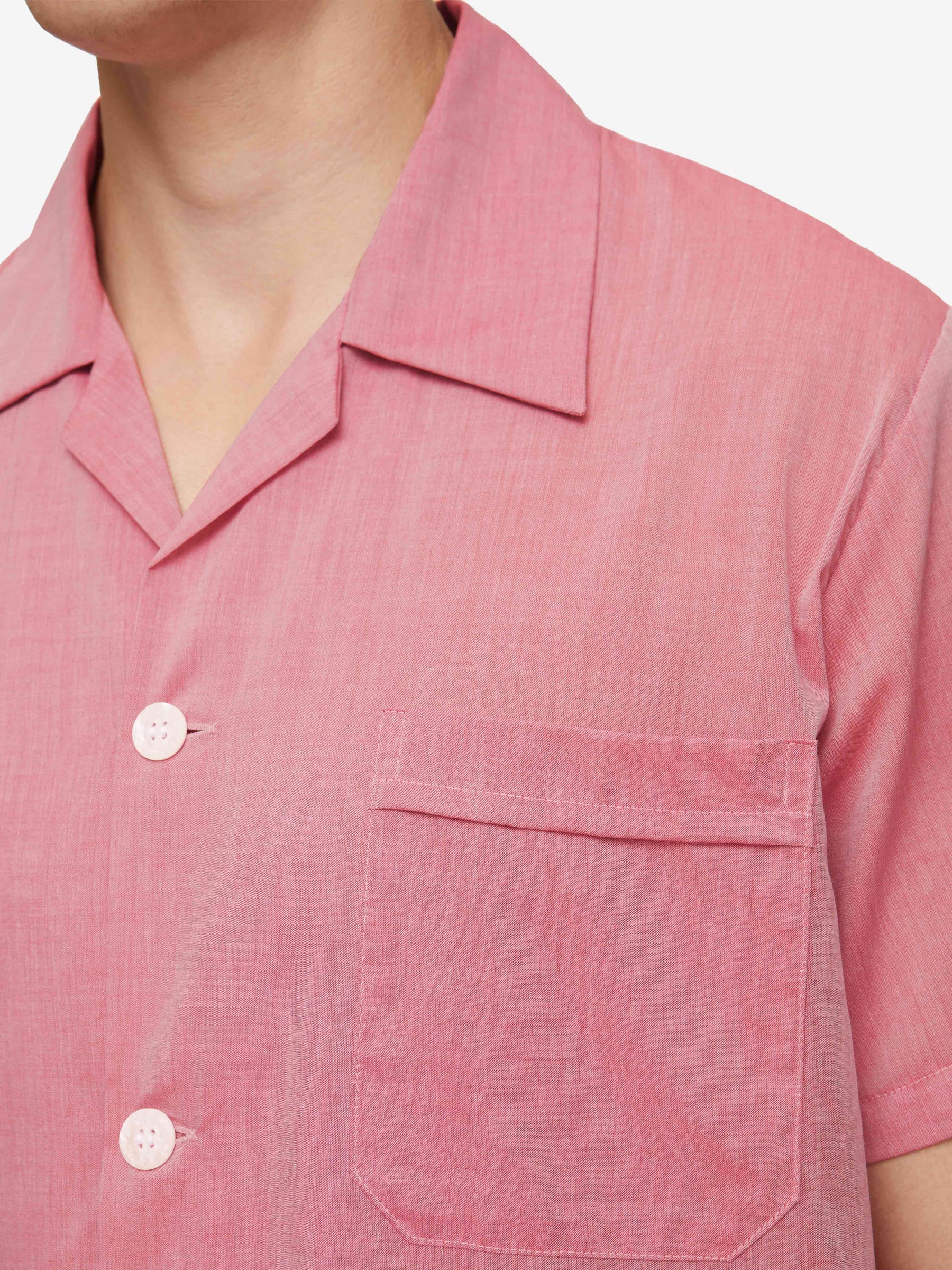 Men's Short Pyjamas Amalfi Cotton Batiste Red