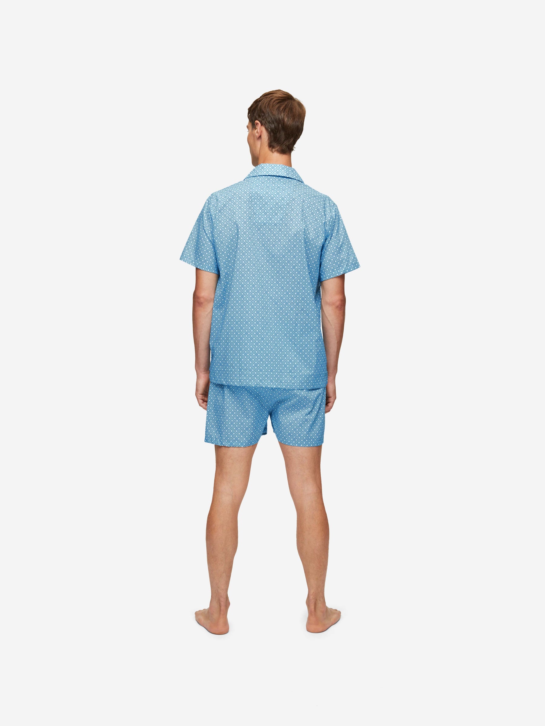Men's Short Pyjamas Ledbury 56 Cotton Batiste Blue
