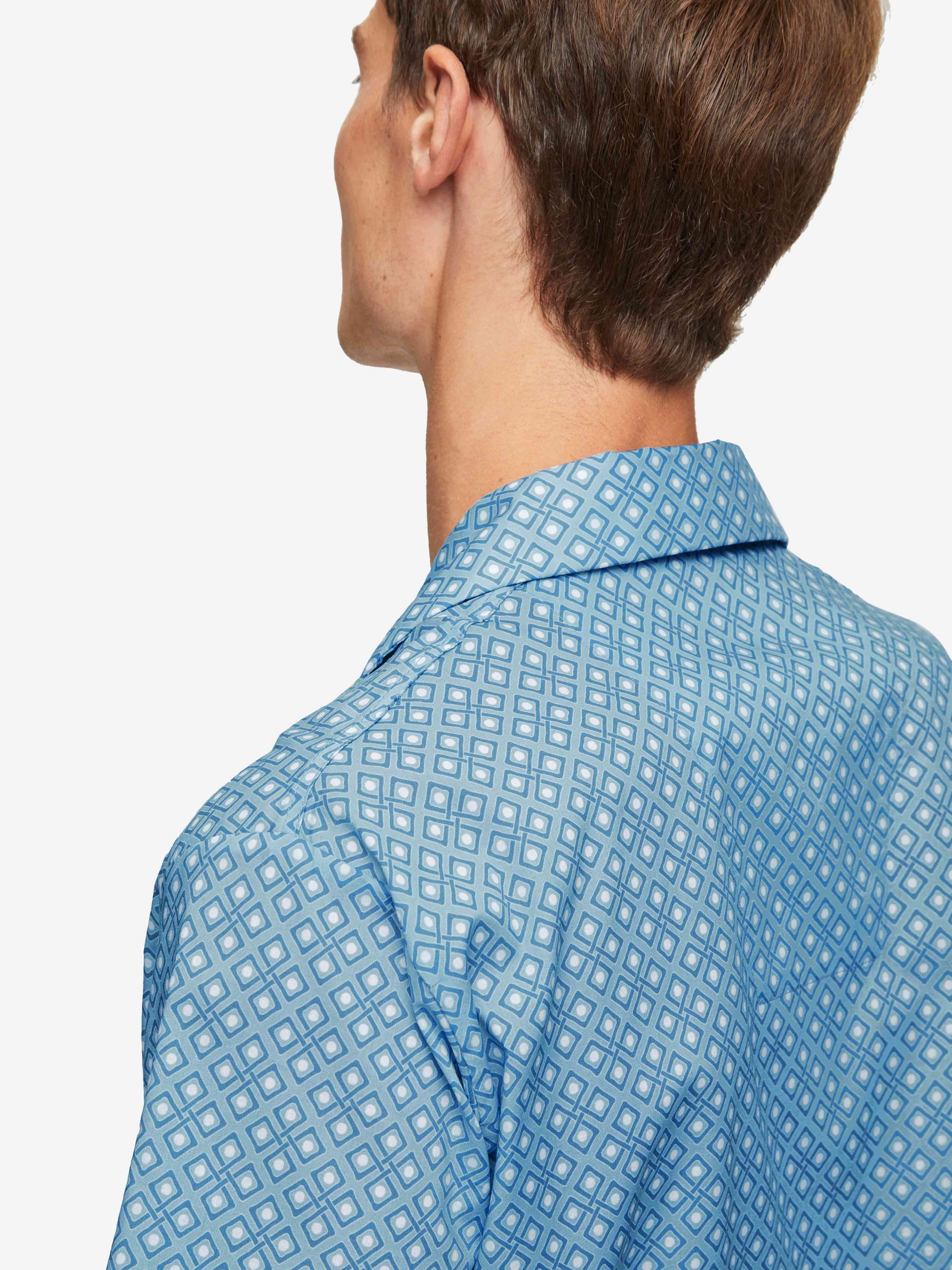 Men's Short Pyjamas Ledbury 56 Cotton Batiste Blue