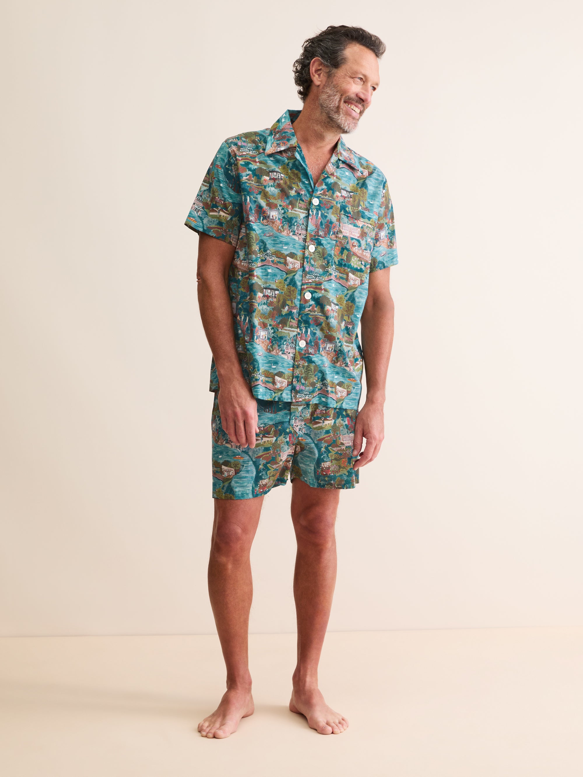 Men's Short Pyjamas London Scenic Print Multi