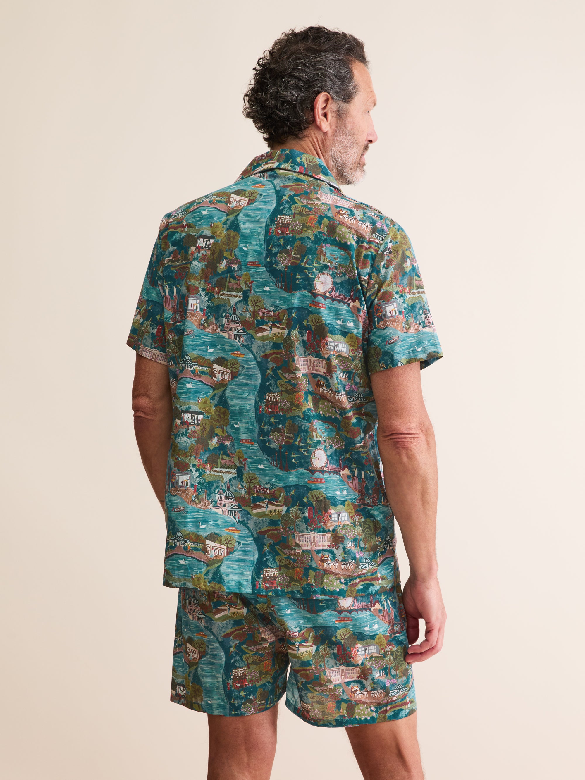 Men's Short Pyjamas London Scenic Print Multi